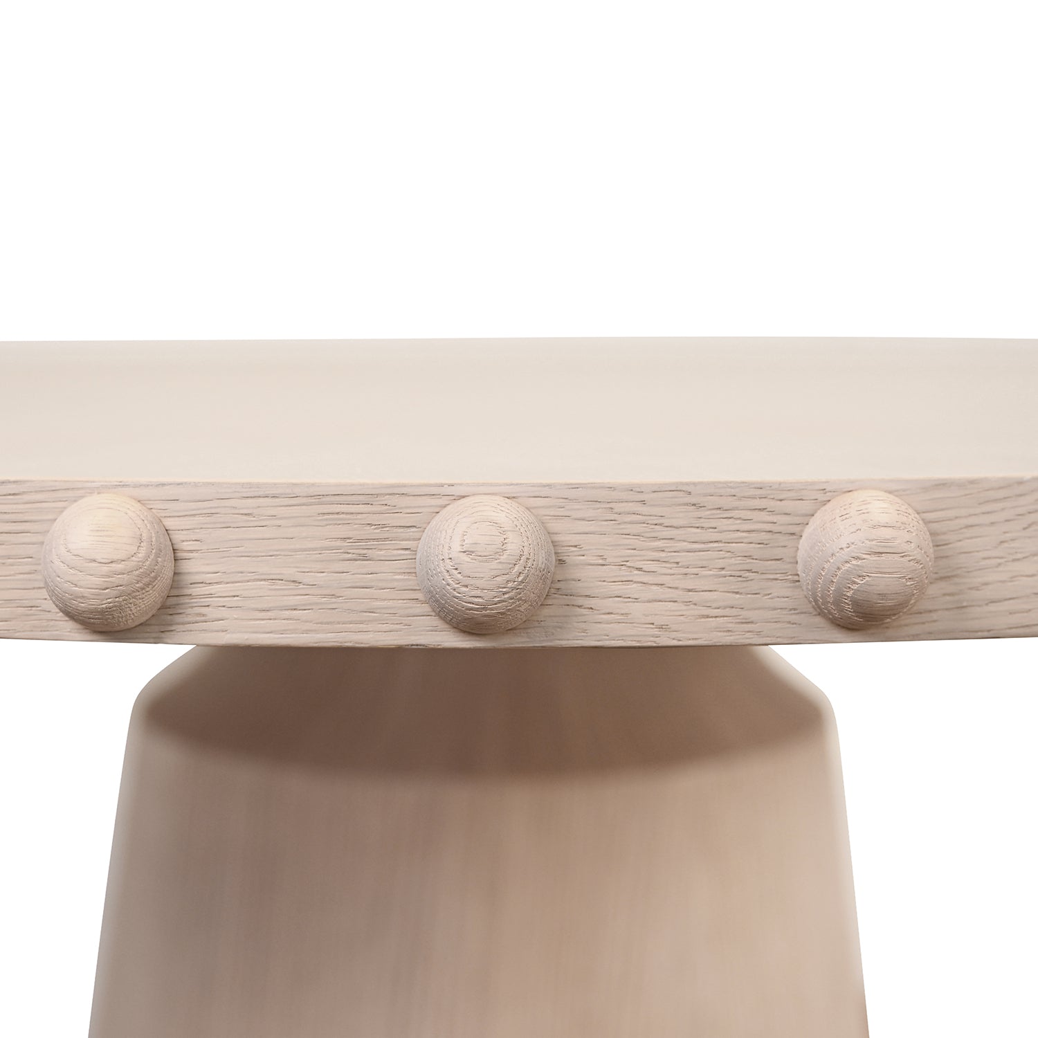 Worlds Away Lucian White Oak Round Dining Table