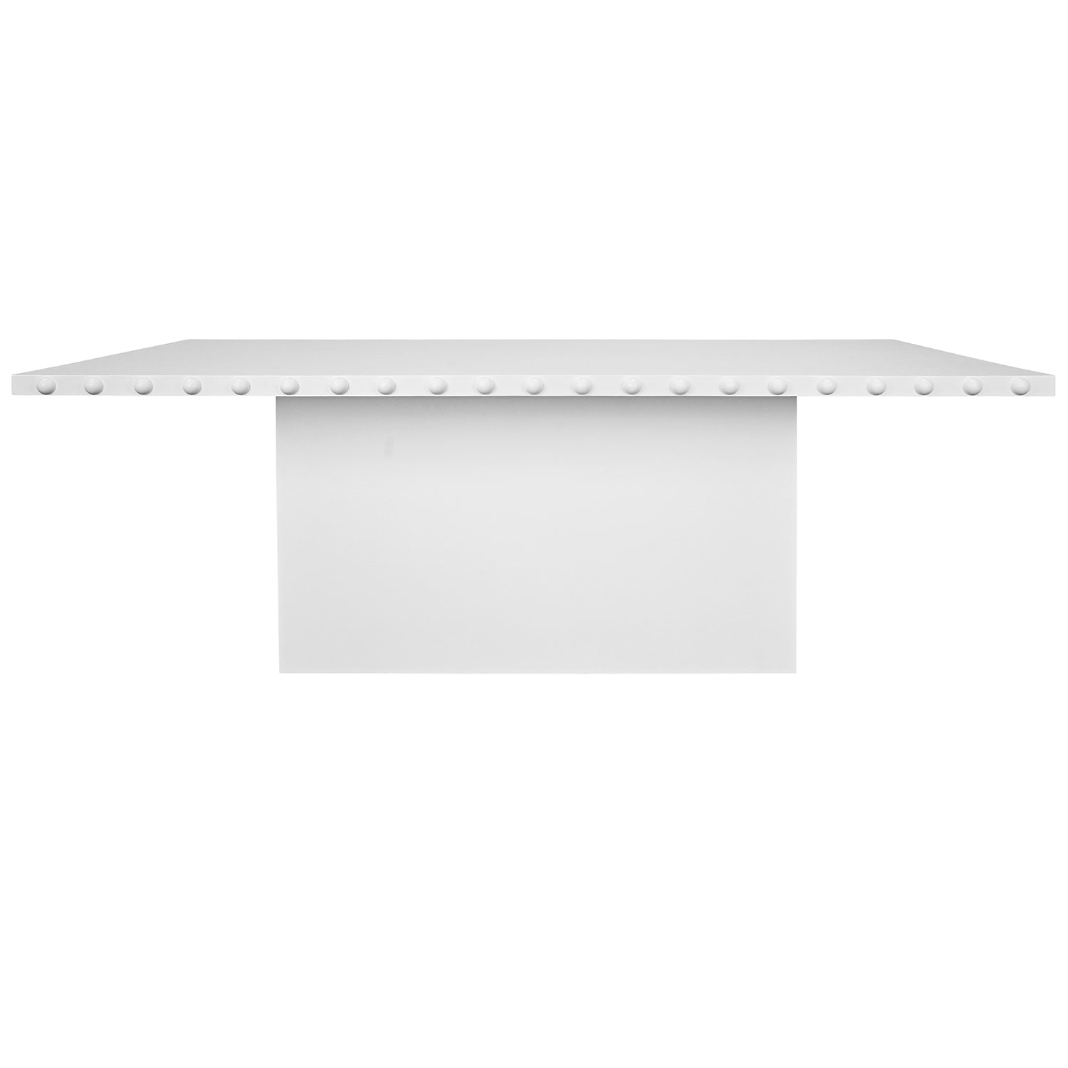 Worlds Away Lucian White Rectangle Dining Table