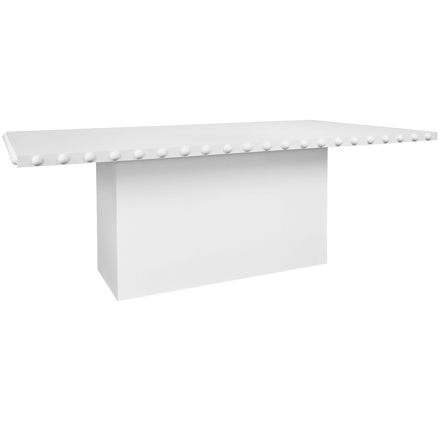 Worlds Away Lucian White Rectangle Dining Table