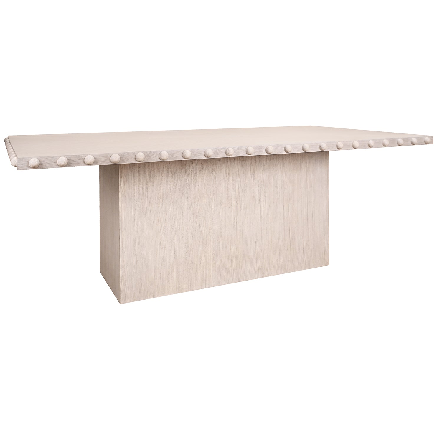 Worlds Away Lucian White Oak Rectangle Dining Table