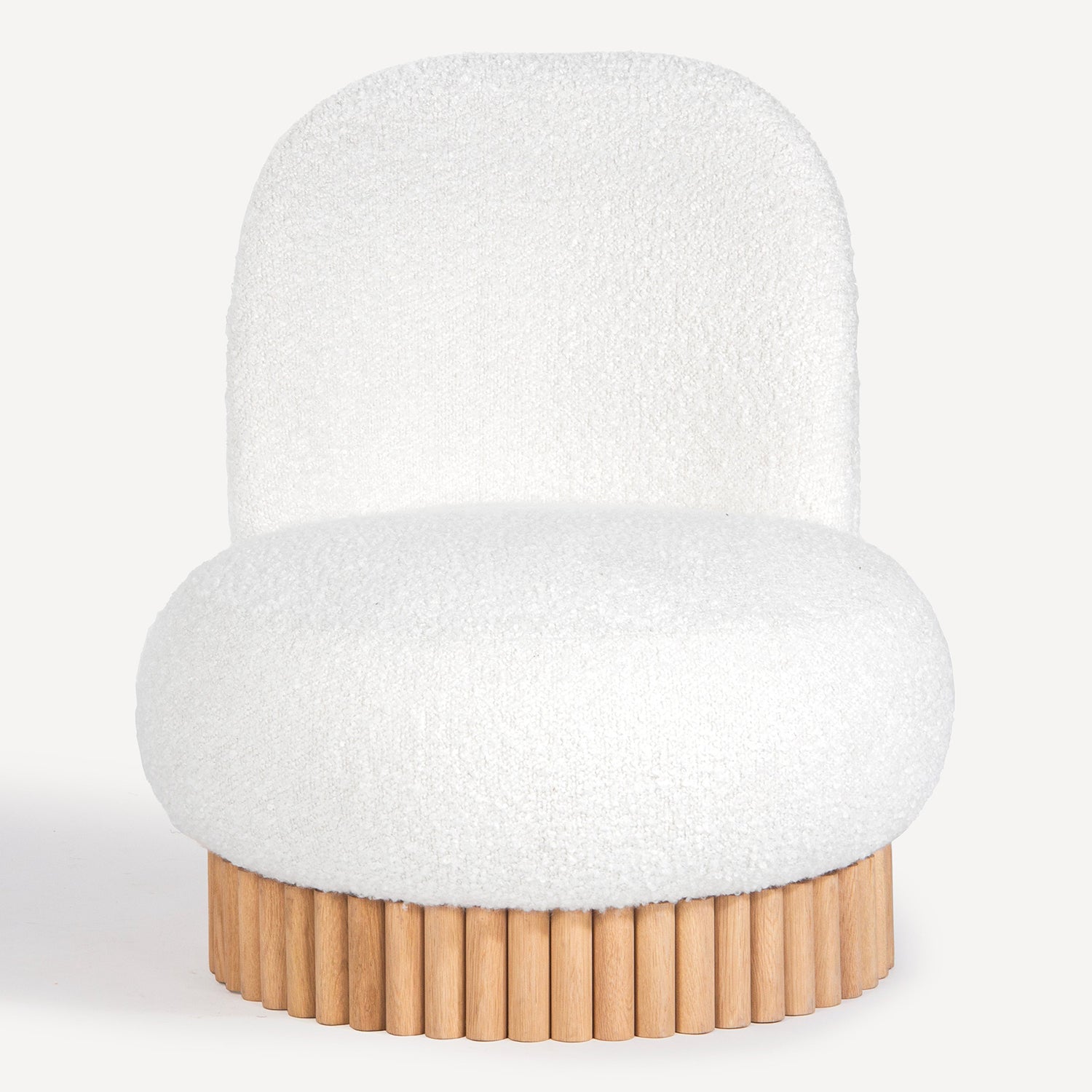 Union Home Corso Swivel Upholstered Oak Accent Chair