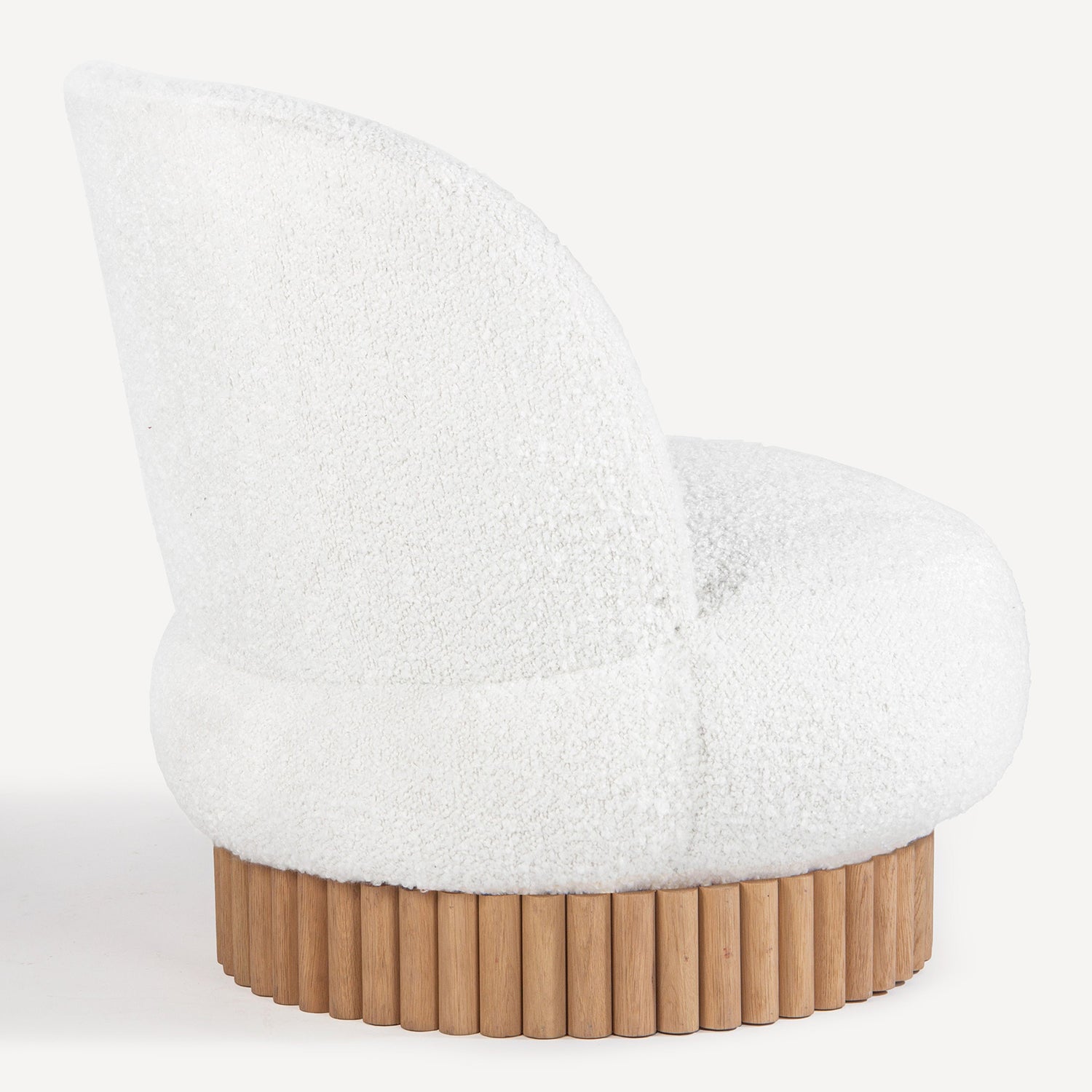 Union Home Corso Swivel Upholstered Oak Accent Chair