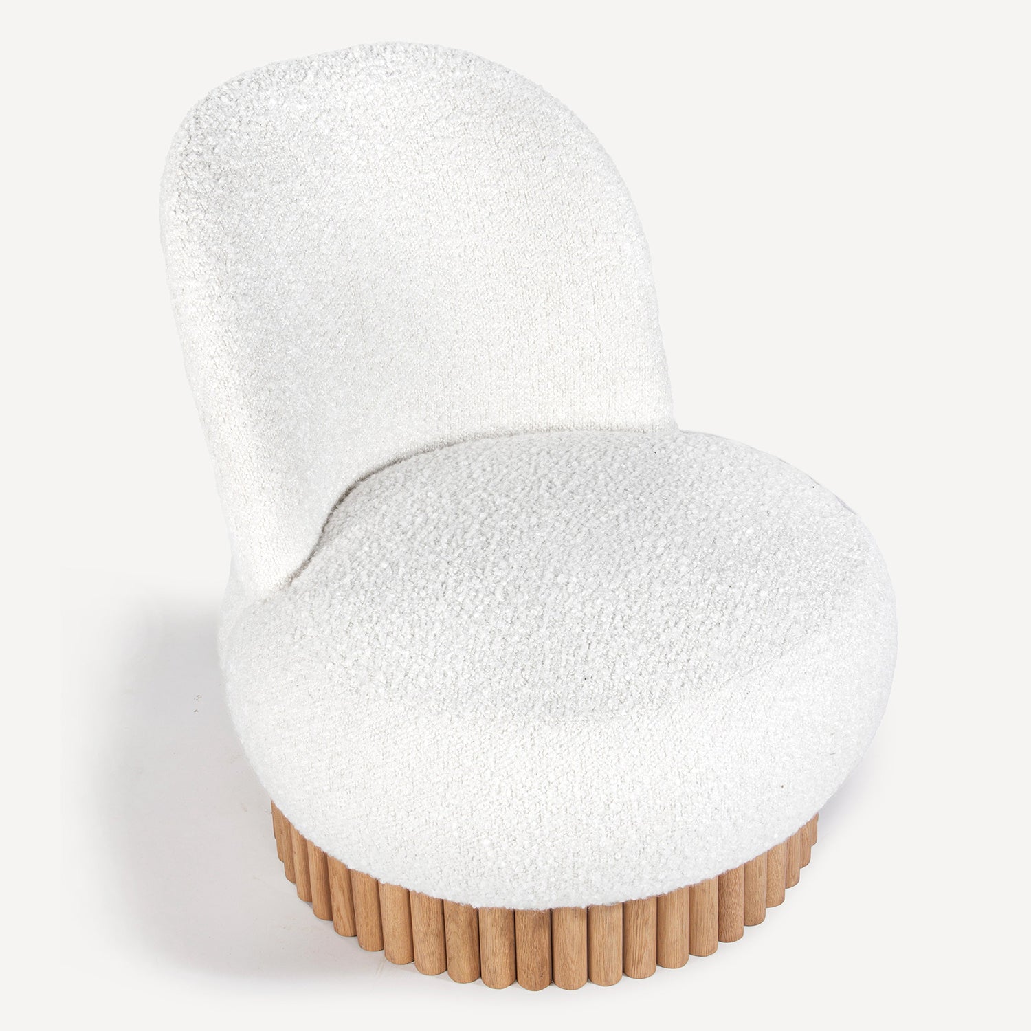 Union Home Corso Swivel Upholstered Oak Accent Chair