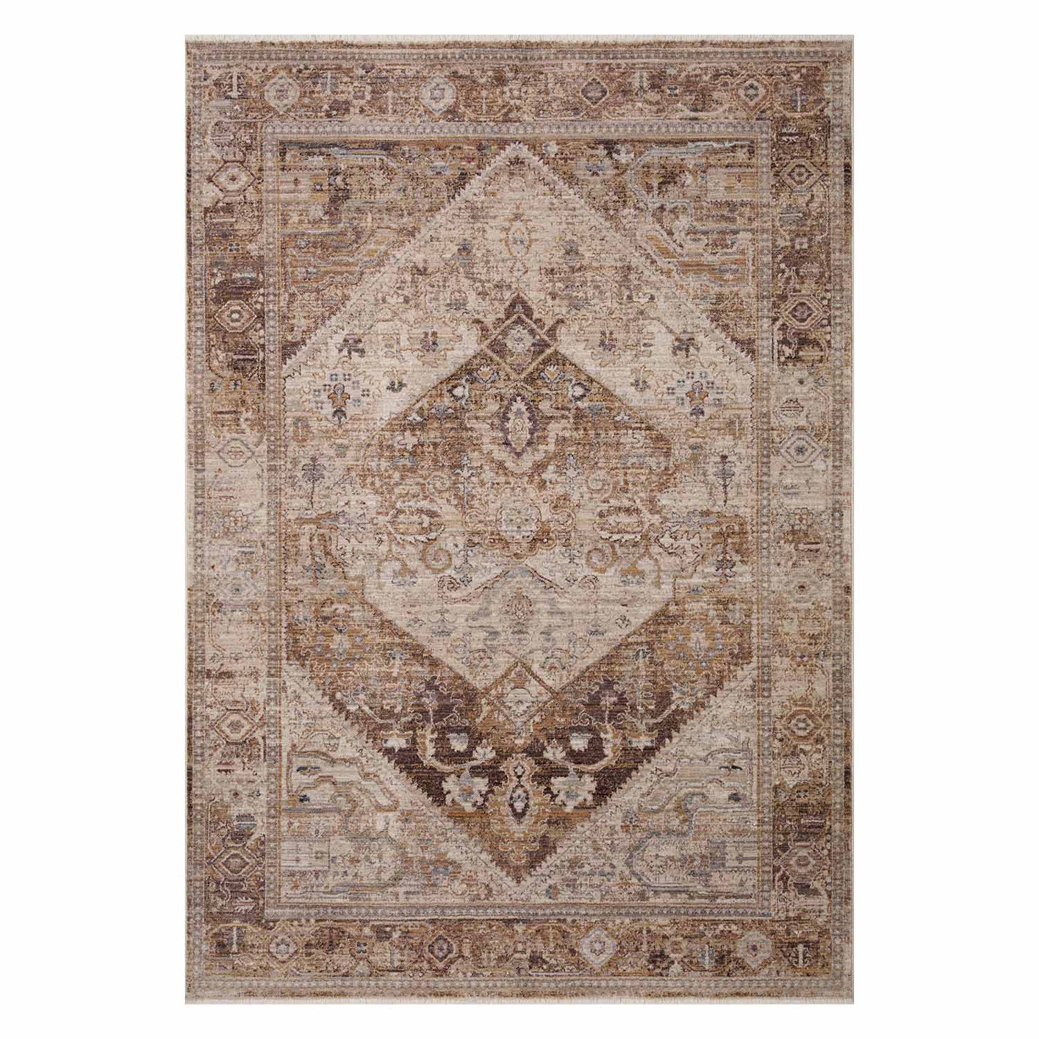 Loloi Lyra Natural/Mocha Power Loomed Rug