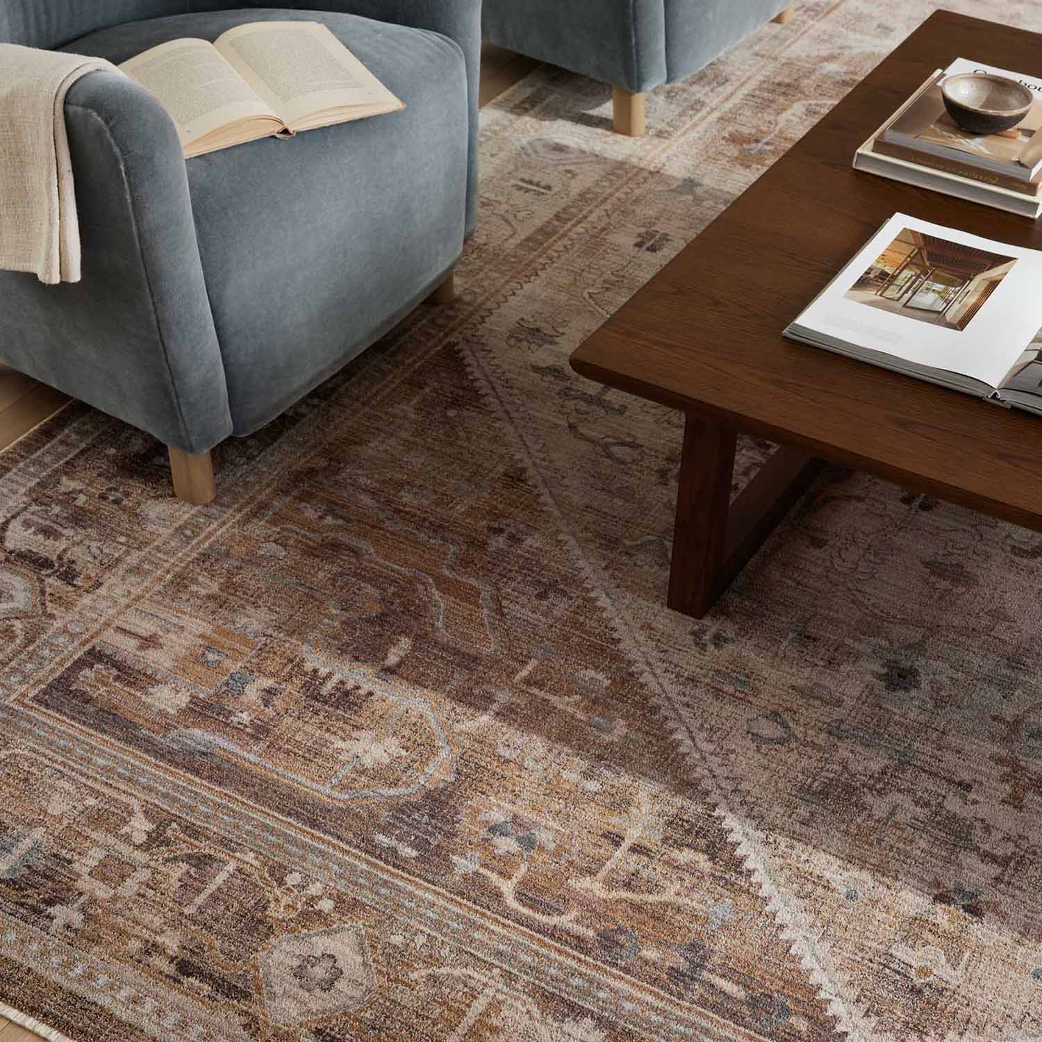 Loloi Lyra Natural/Mocha Power Loomed Rug