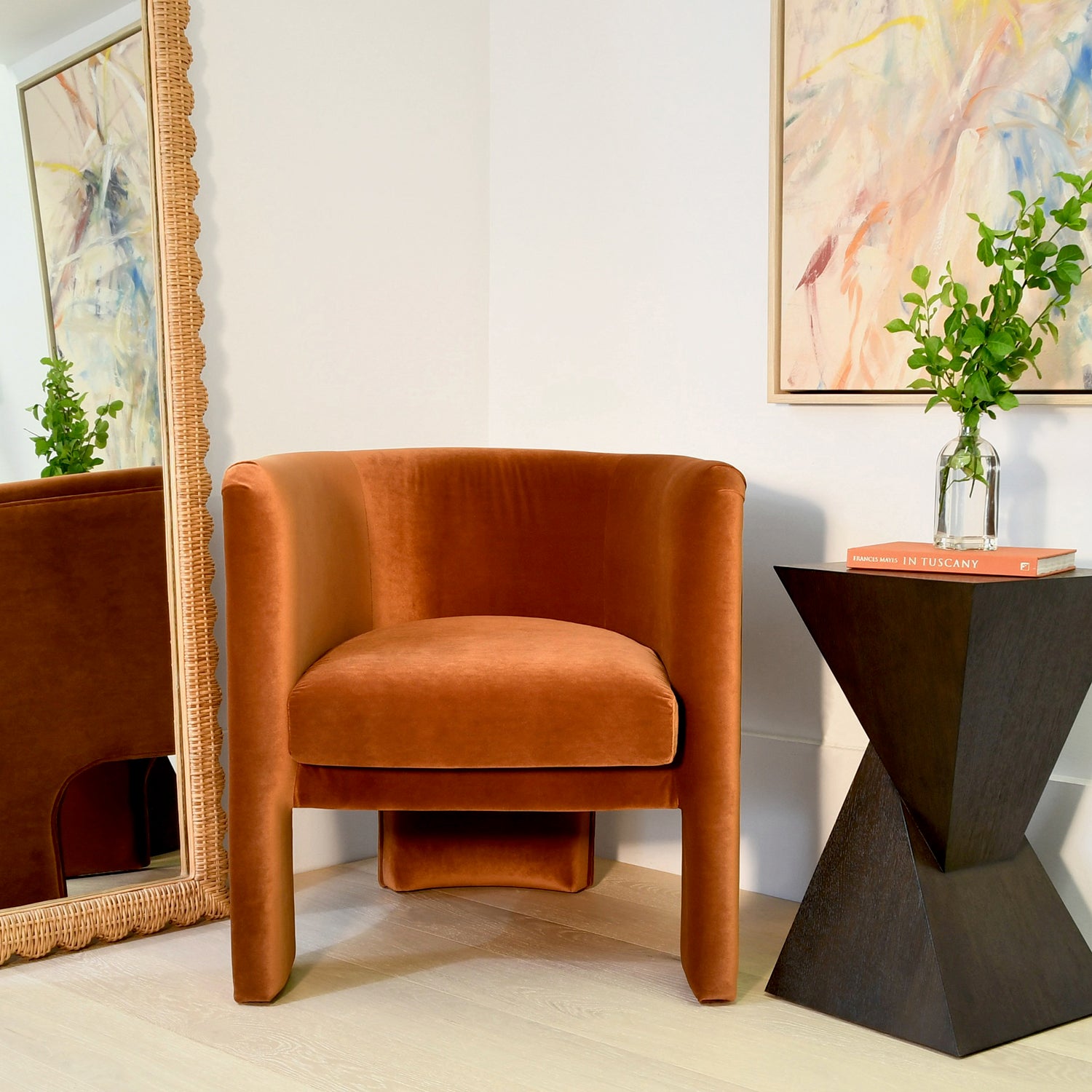 Worlds Away Lansky Barrel Chair