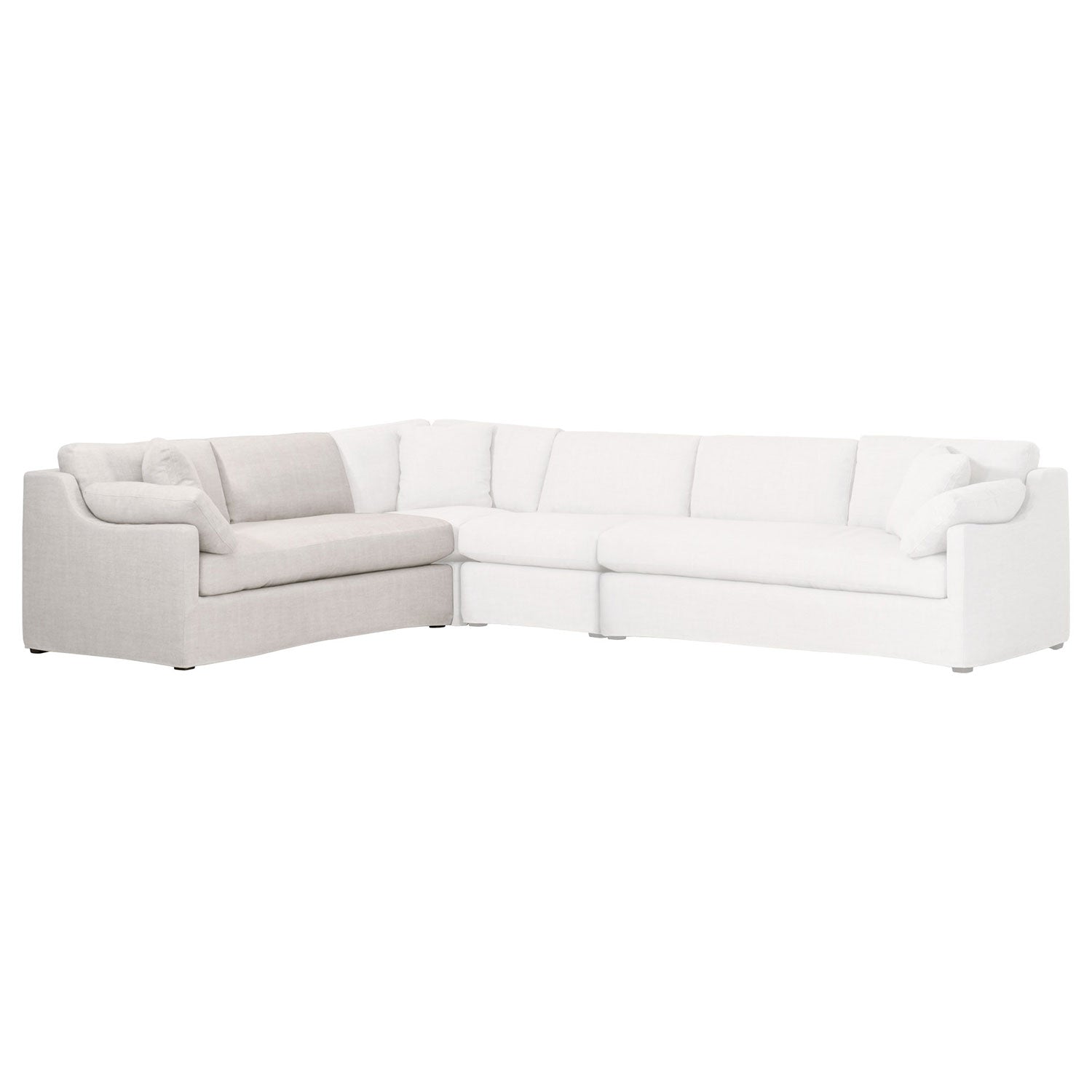 Lena Modular Slipcover 2-Seat Left Slope Arm Sofa