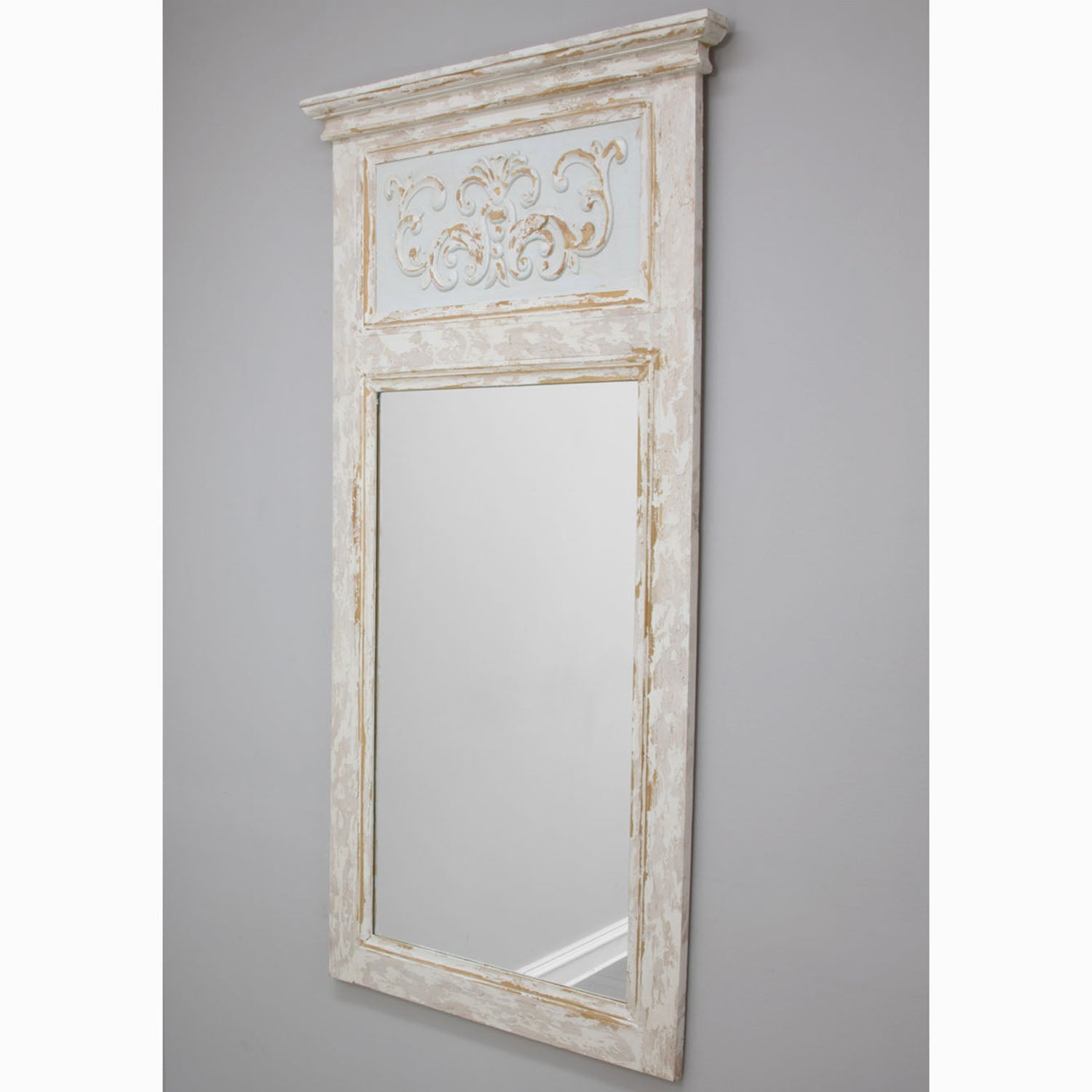 Wooden Trumeau Wall Mirror