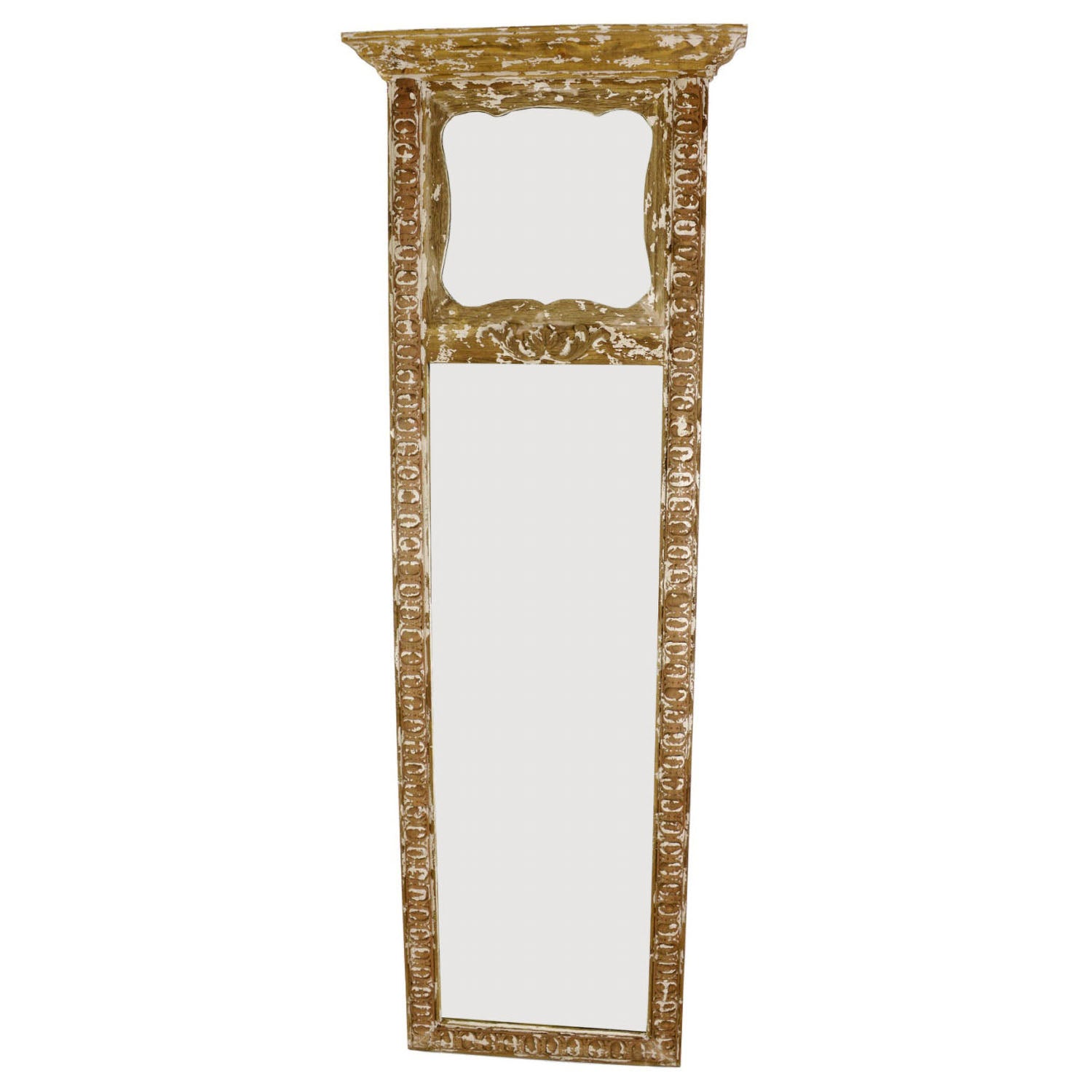 Wooden Trumeau Floor Mirror