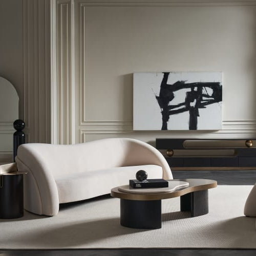 Caracole Movement Alabaster Sofa