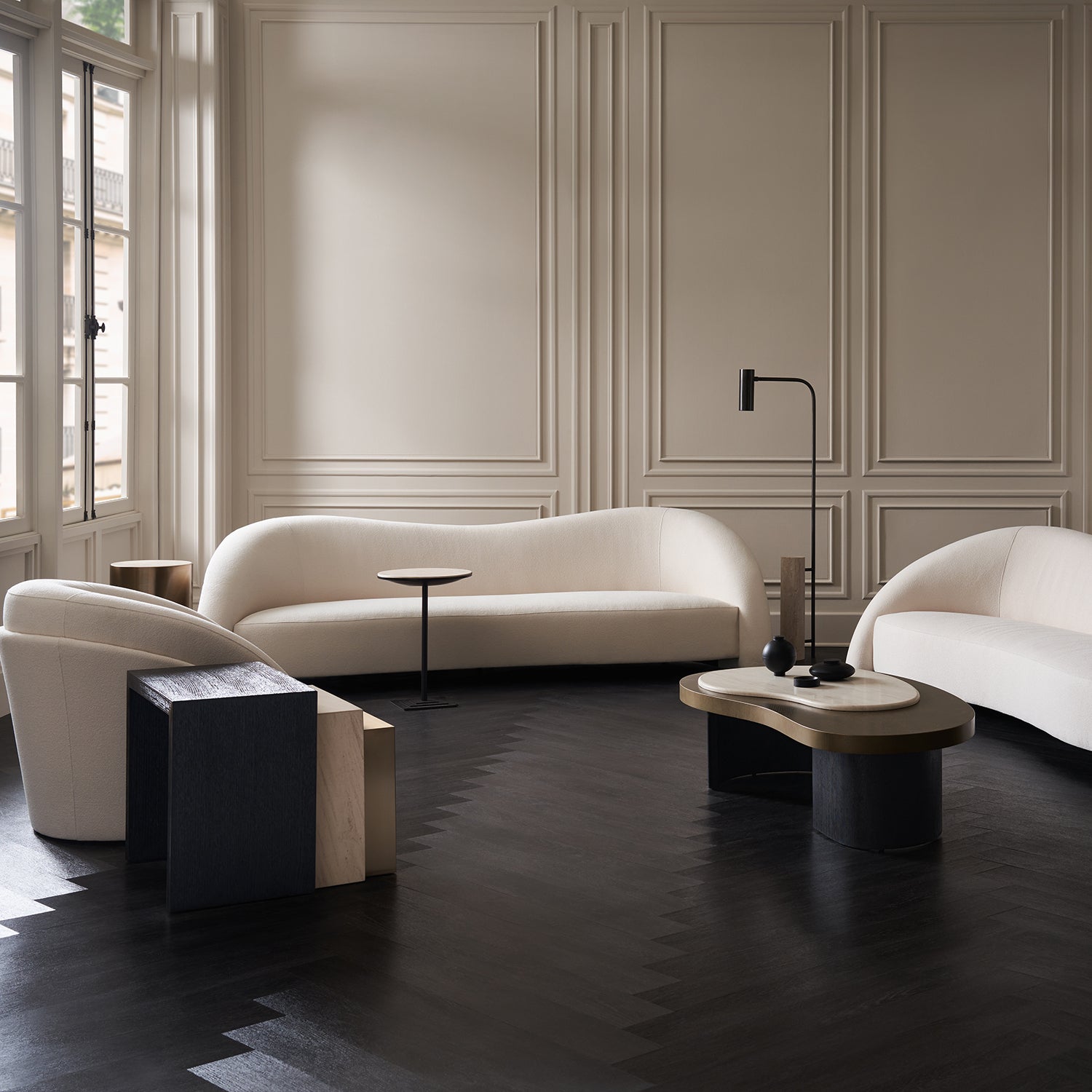 Caracole Movement Alabaster Sofa