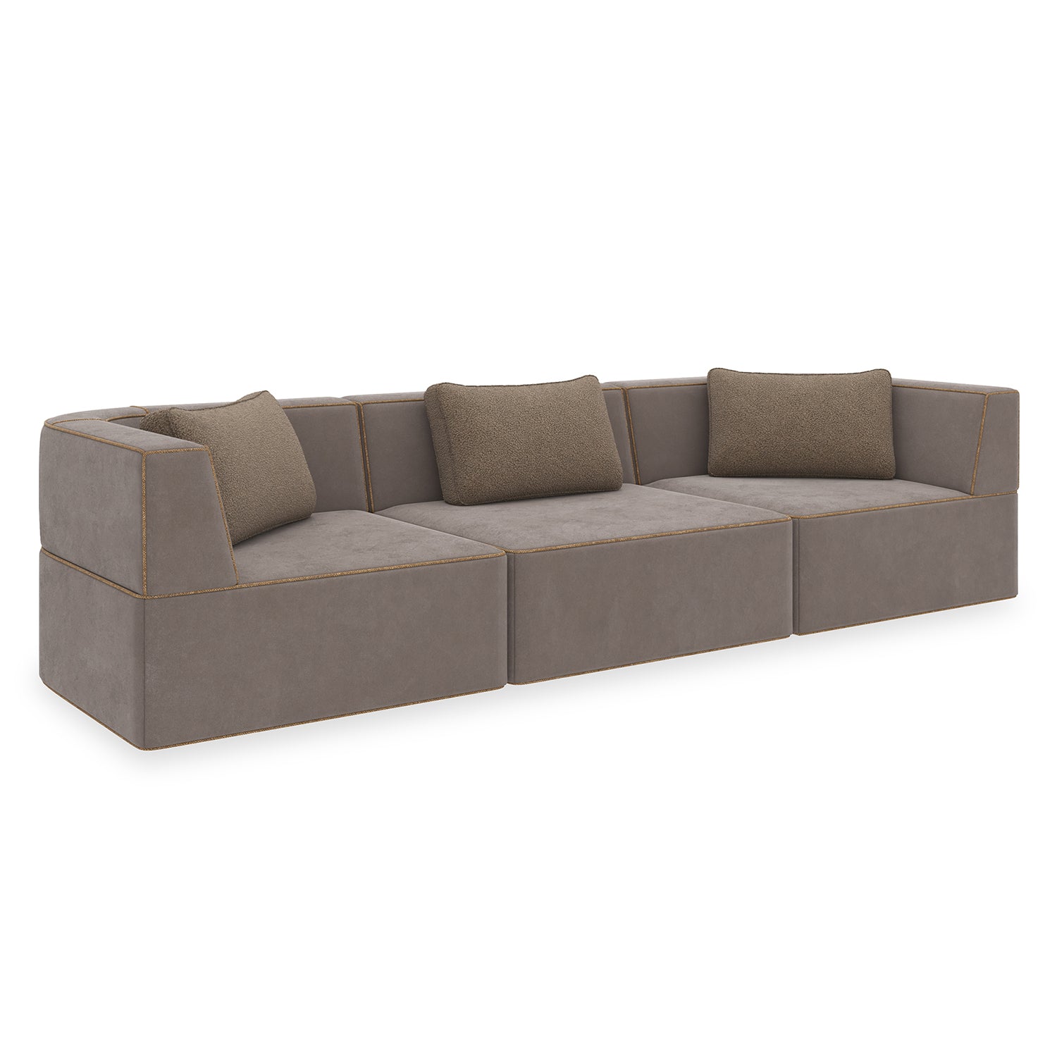 Caracole Marbella Taupe 3 Piece Sectional Sofa