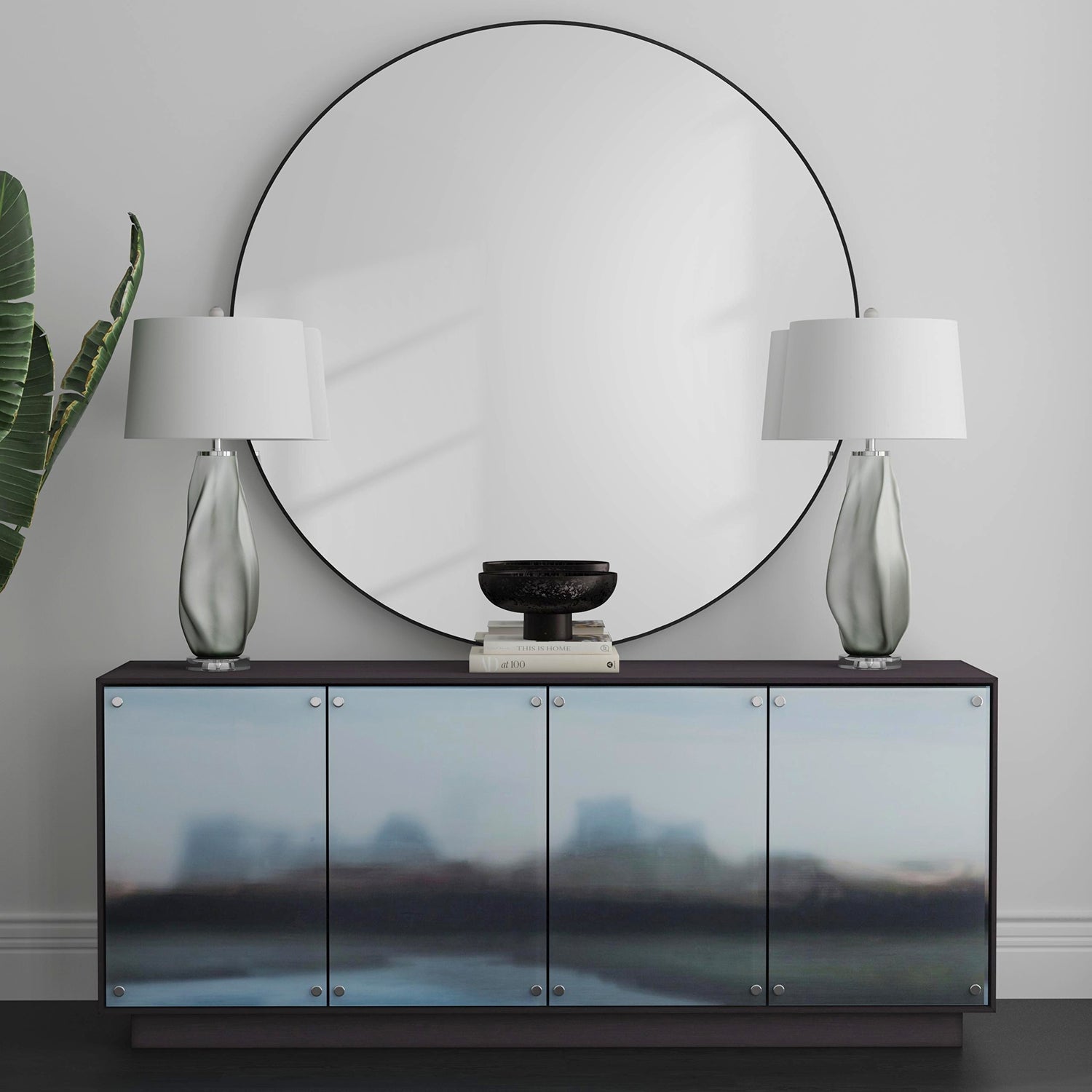 Bassett Mirror Eltham Black Wall Mirror