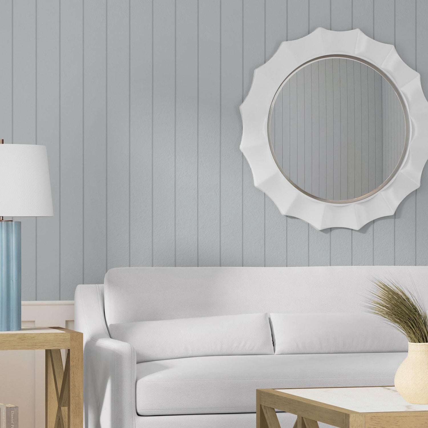 Bassett Mirror White Altair Wall Mirror