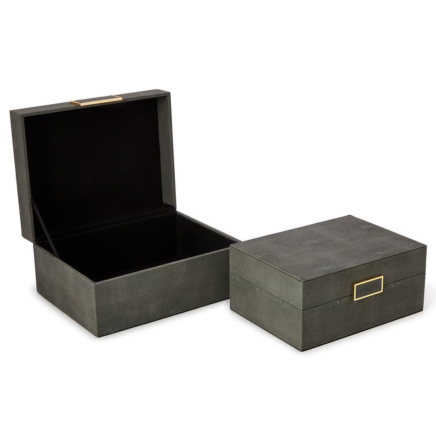Grey Shagreen Box Set of 2