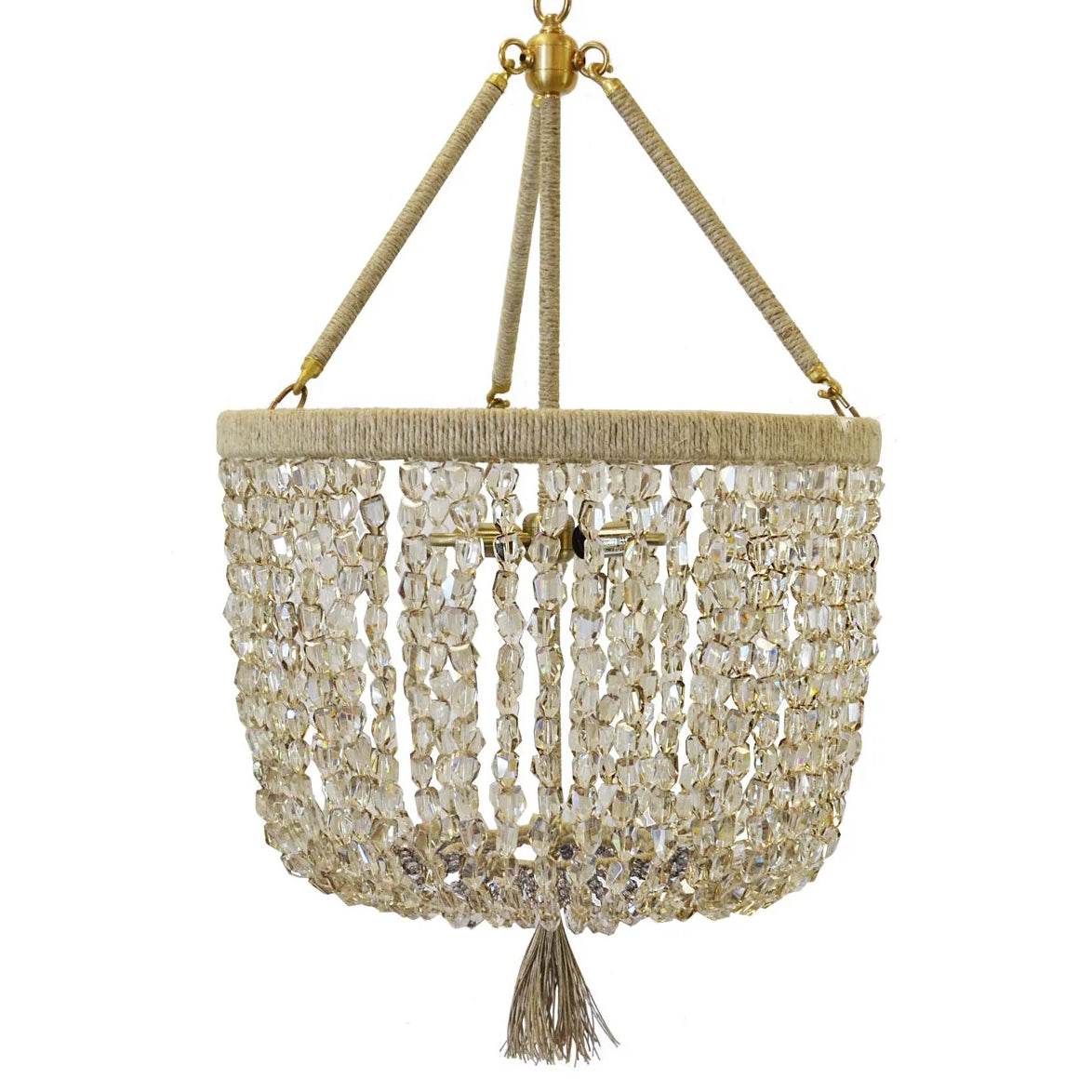 Ro Sham Beaux Malibu 18 Silver Mirror Crystal Chandelier