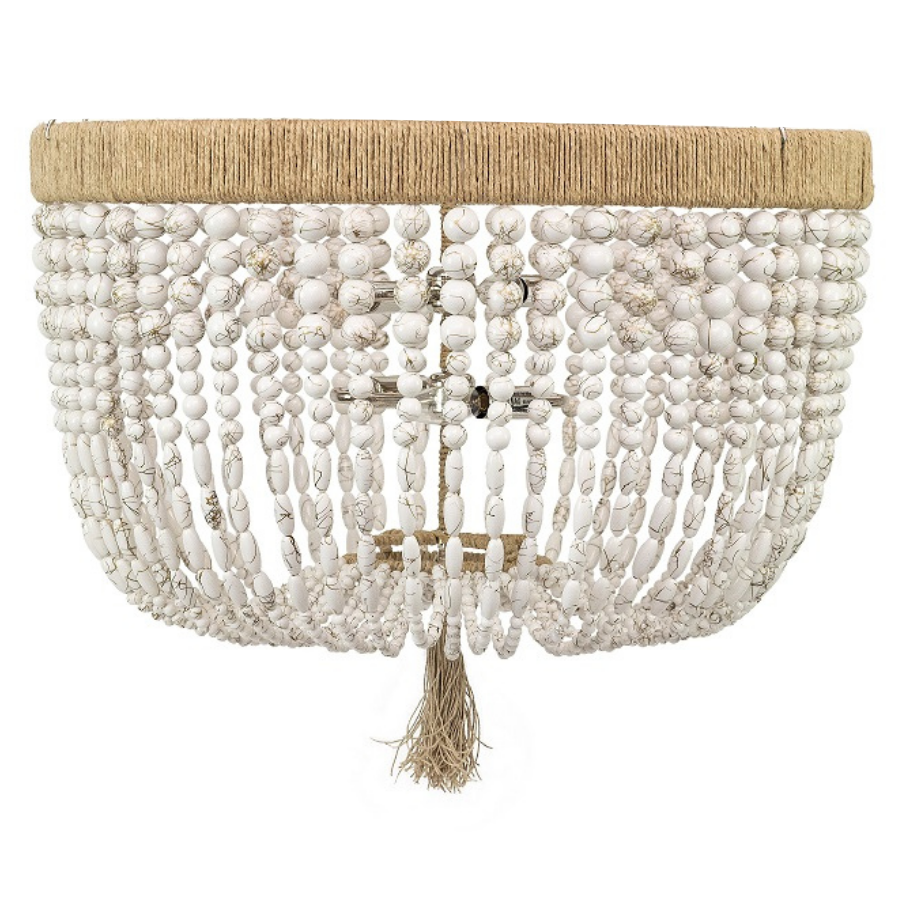 Ro Sham Beaux Malibu 24 White Swirl Direct Flush Mount