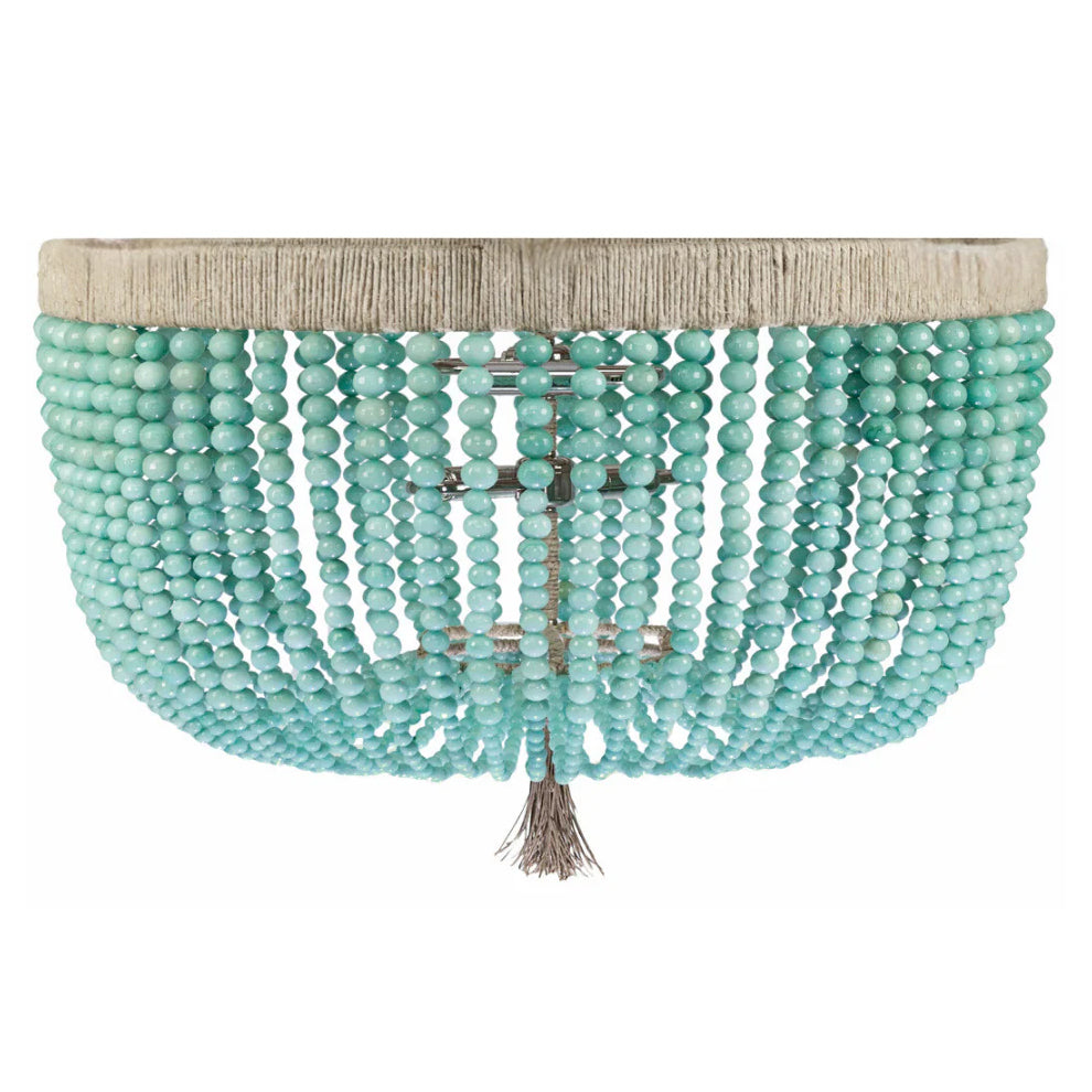 Ro Sham Beaux Malibu 30 Turquoise Jade Flush Mount