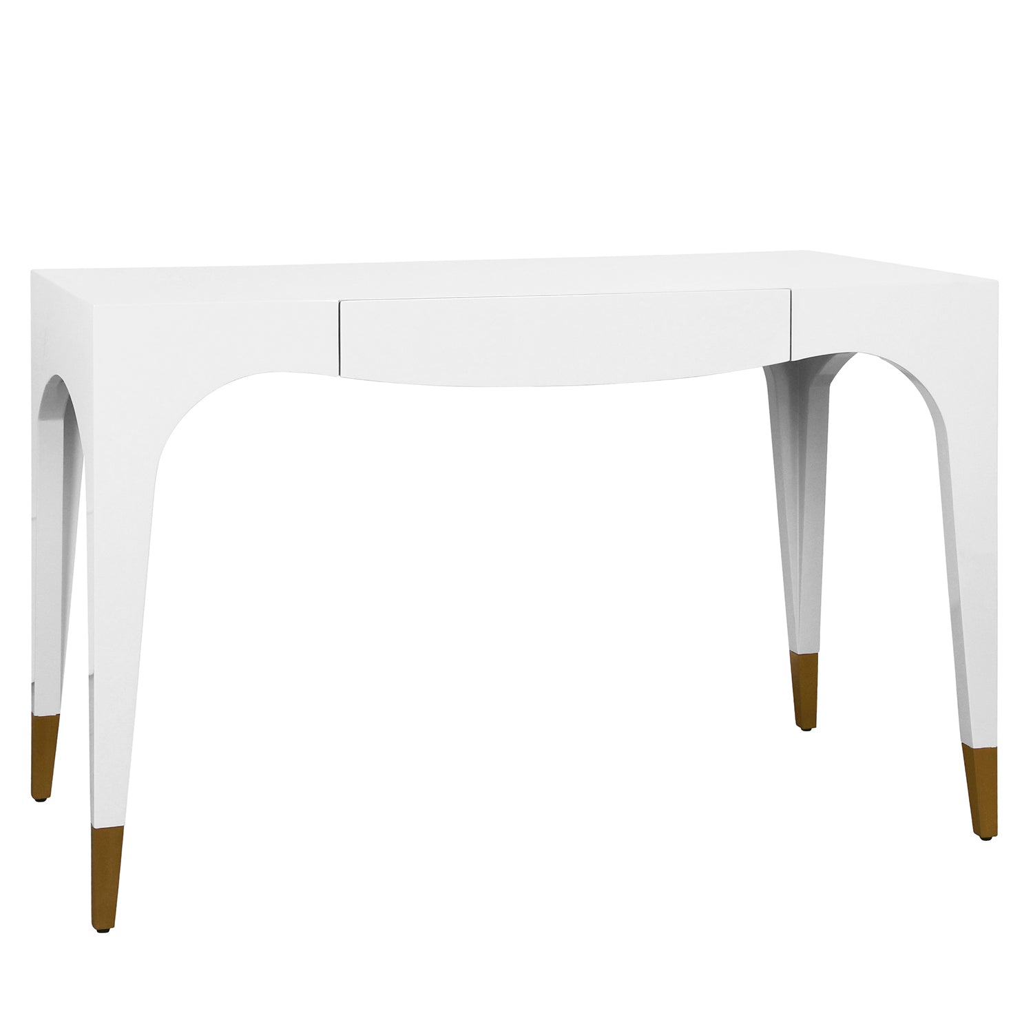 Worlds Away Mandi White 1 Drawer Desk