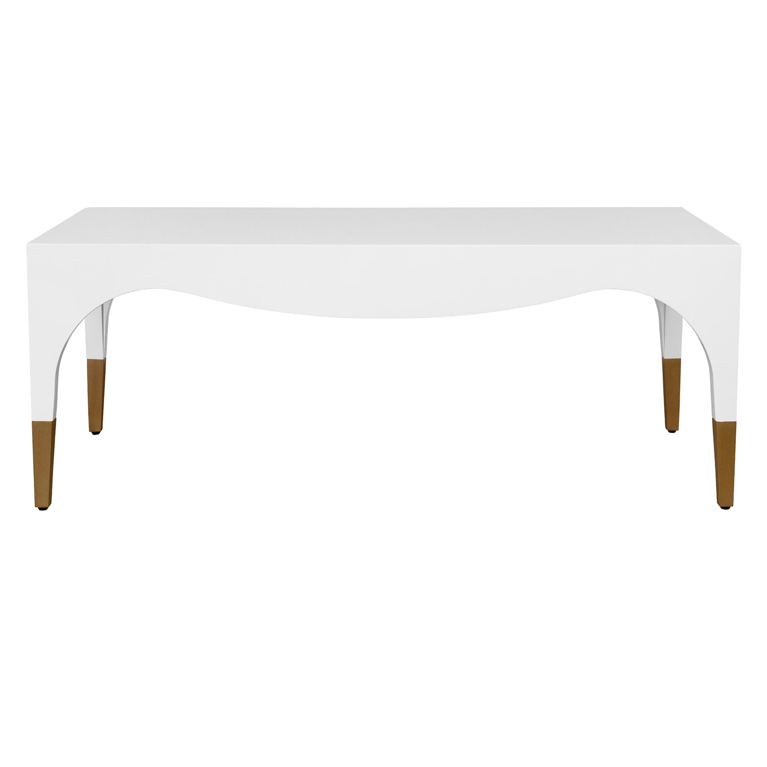 Worlds Away Medina White Coffee Table