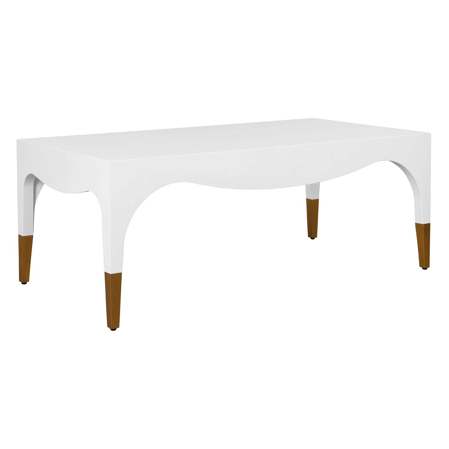 Worlds Away Medina White Coffee Table
