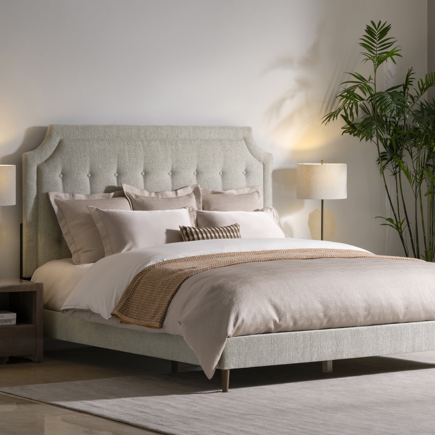 Zest Scooped Welt Upholstered Bed