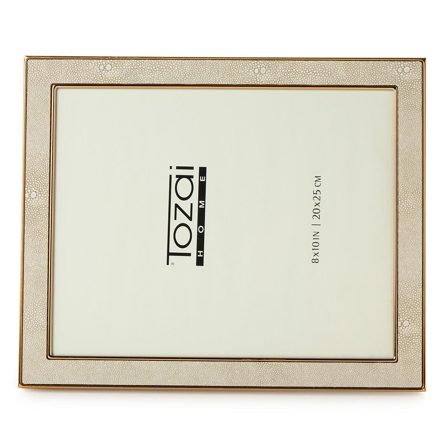 Astor Cream Shagreen 8in x 10in Photo Frame