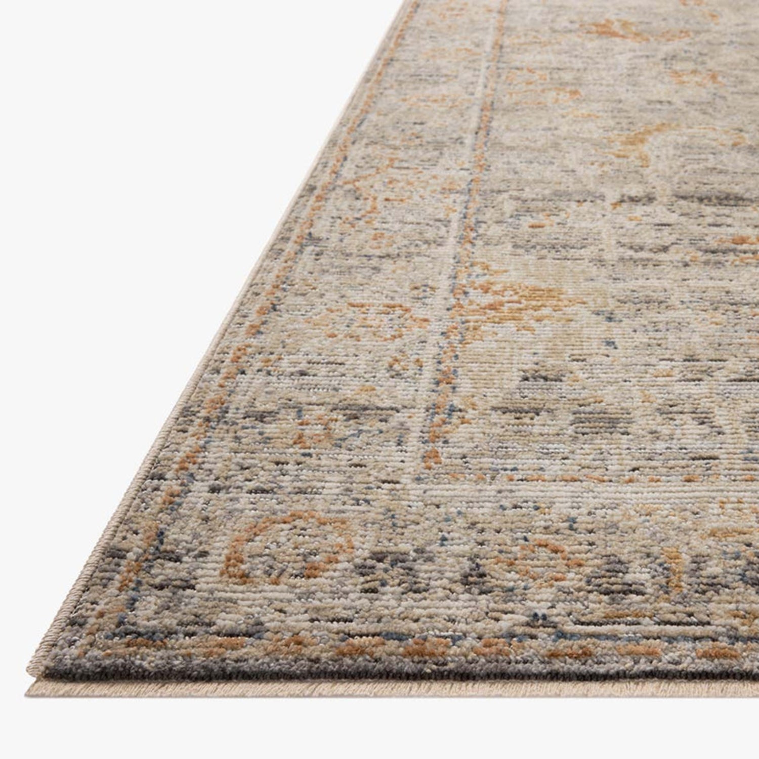 Loloi Milena Charcoal/Apricot Power Loomed Rug