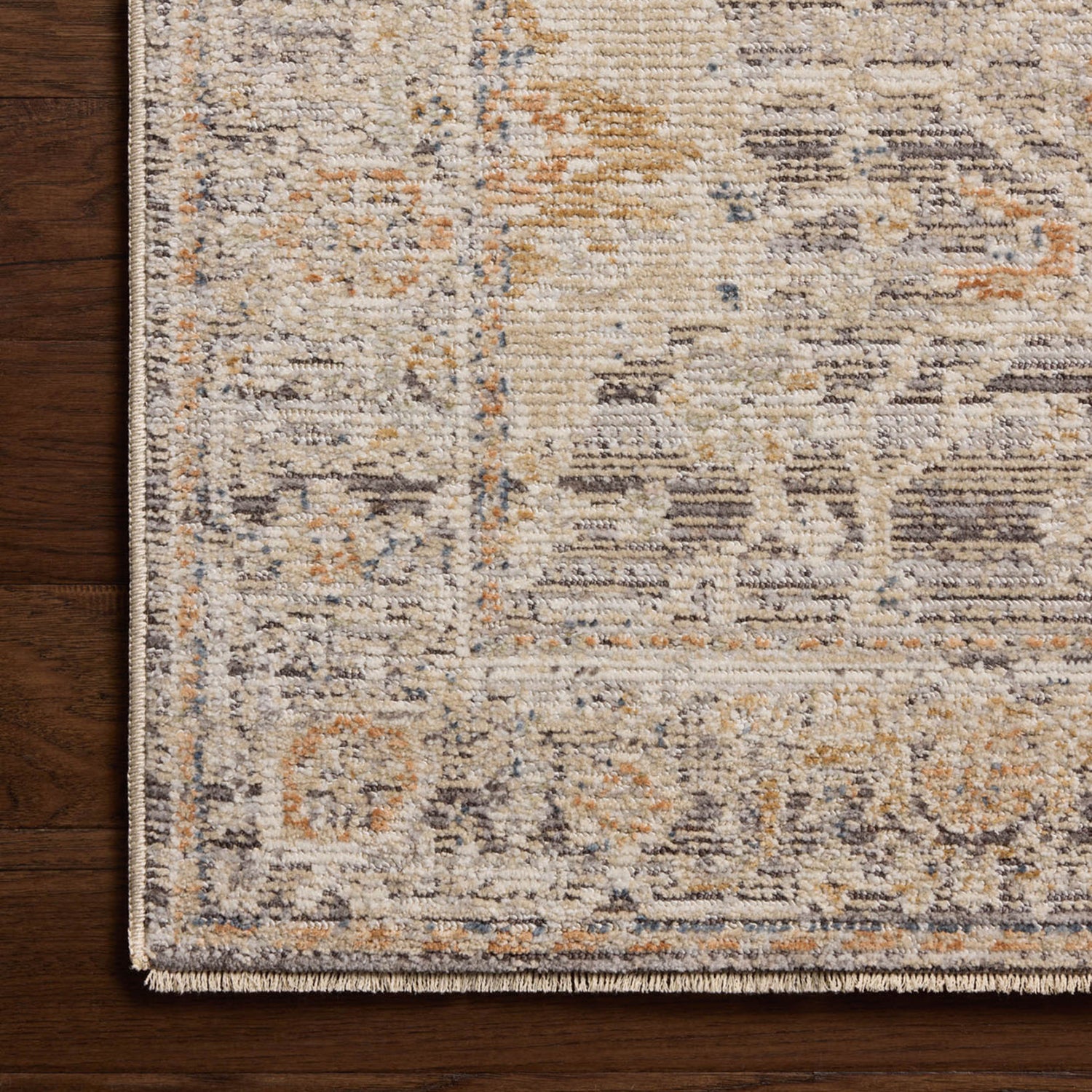 Loloi Milena Charcoal/Apricot Power Loomed Rug