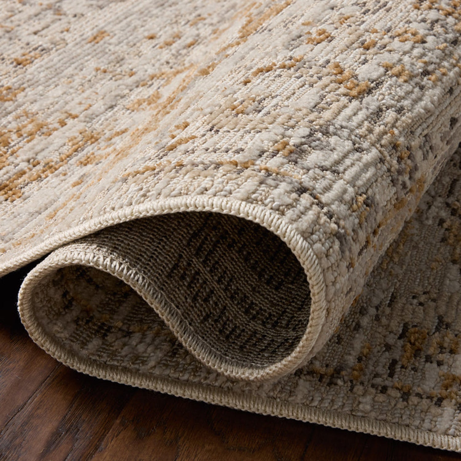 Loloi Milena Ivory/Ochre Power Loomed Rug