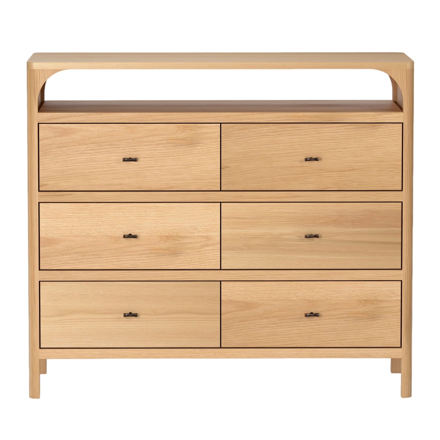 Co. House Designs Cali 6-Drawer Oak Natural Dresser