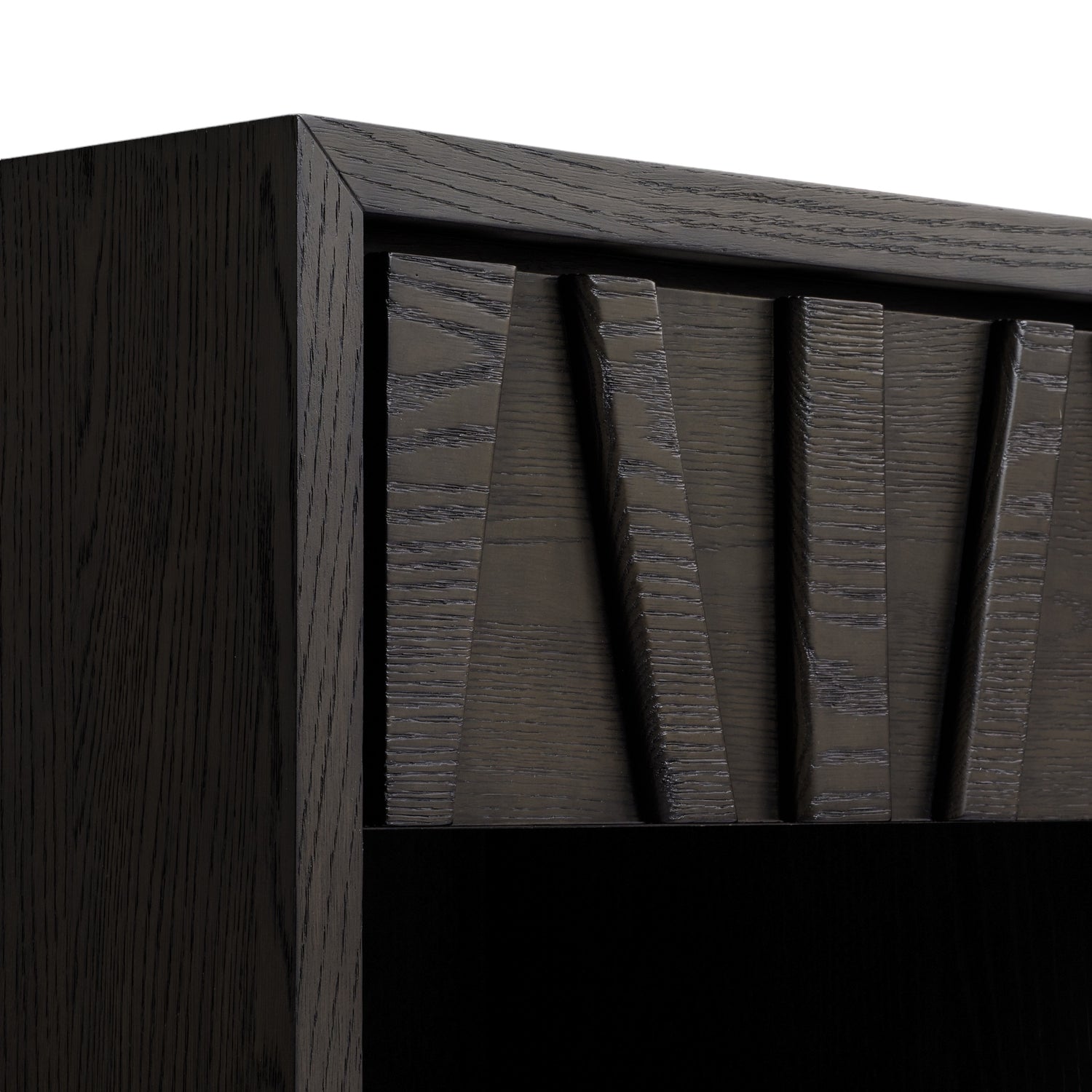 Co. House Designs Anila Oak Charcoal Nightstand Set of 2