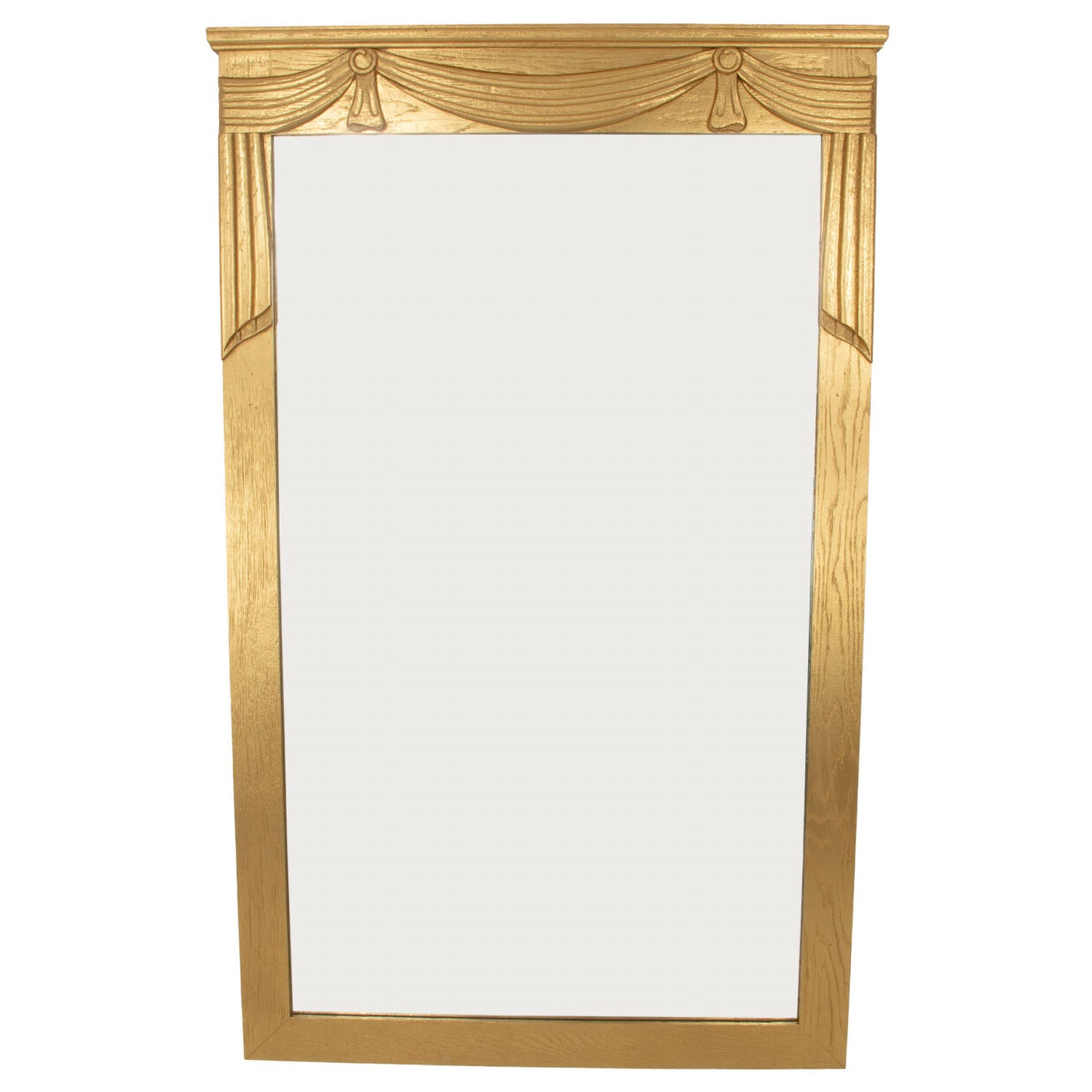 Carved Light Oak Wall Mirror