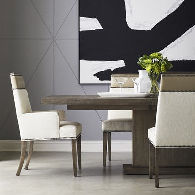 Vanguard Furniture Phelps Side Chair Kidders Porcelain/Remmy Beige/#9 Black Silver Nail/Greythorn Dining