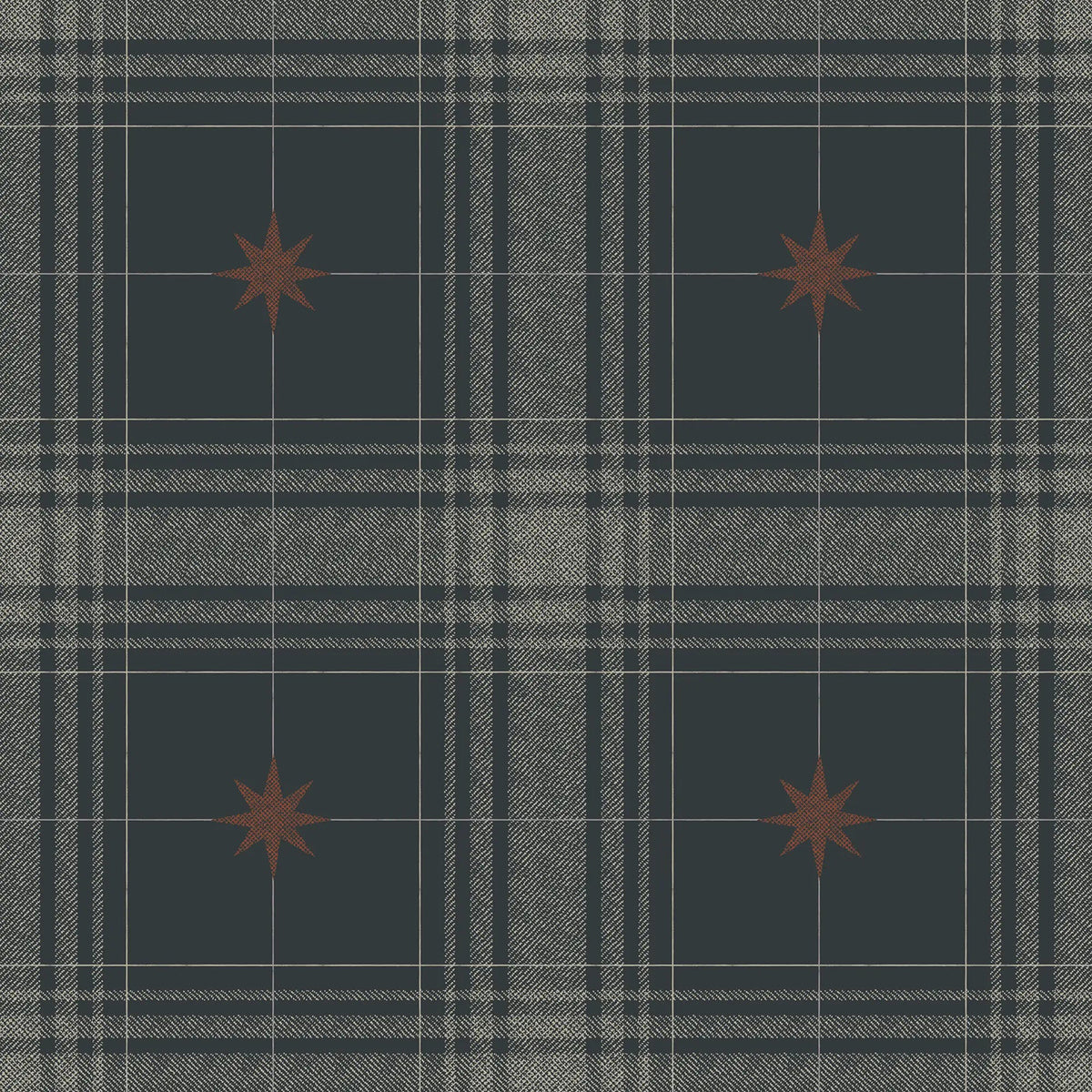 Mitchell Black Mariners Grid Wallpaper