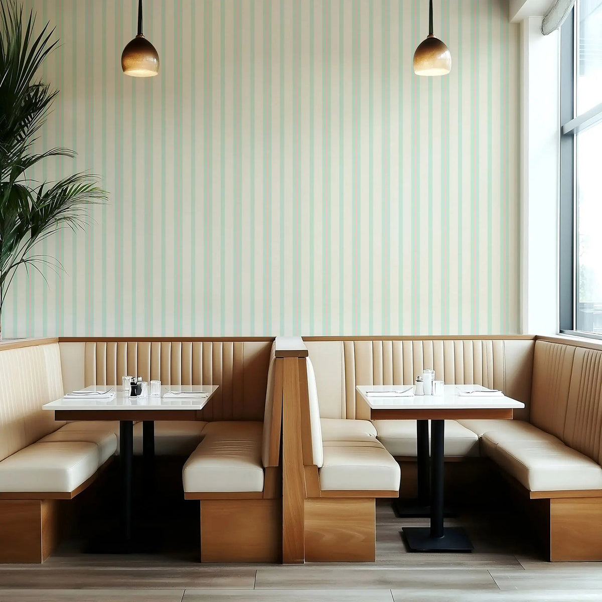 Mitchell Black Miami Stripe Mini Wallpaper