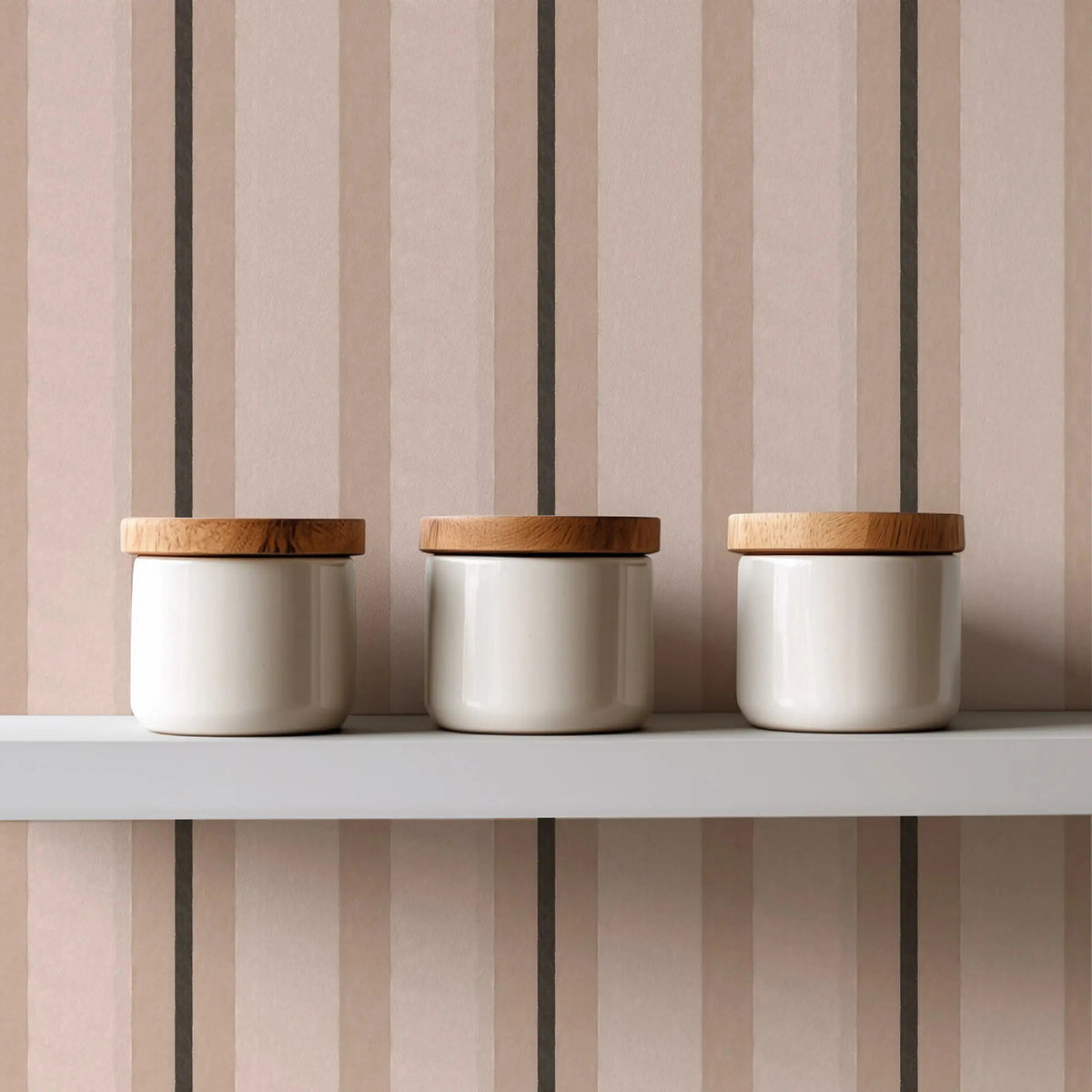 Mitchell Black Miami Stripe Mini Wallpaper