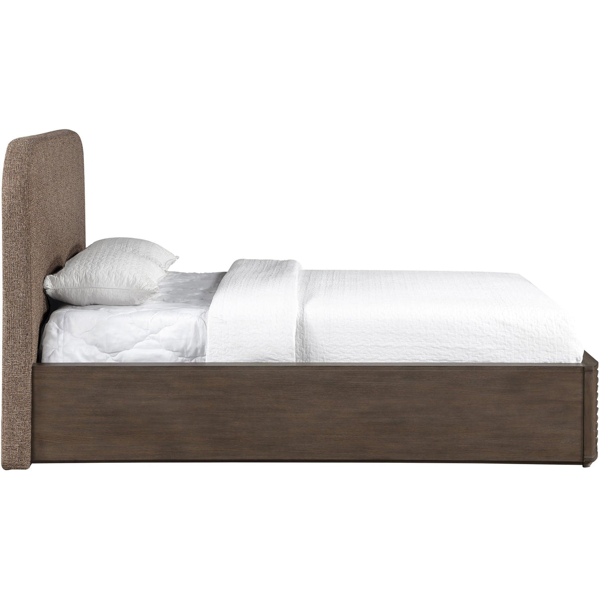 Morino Browninterwoven Fabric Upholstered Bed