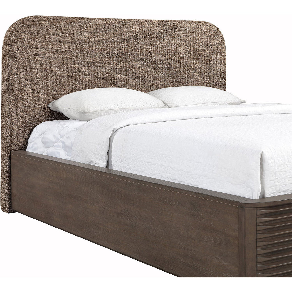 Morino Browninterwoven Fabric Upholstered Bed