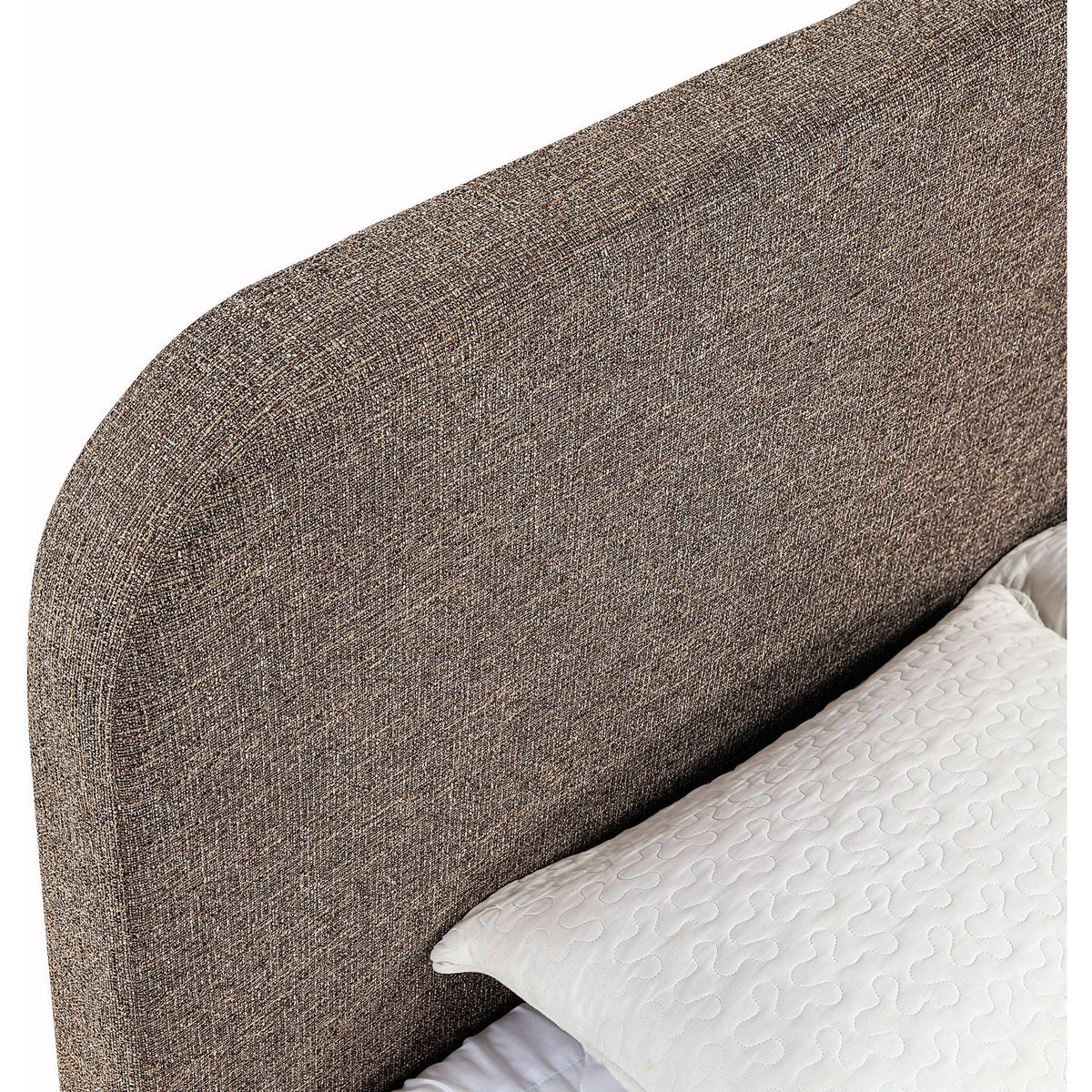 Morino Browninterwoven Fabric Upholstered Bed