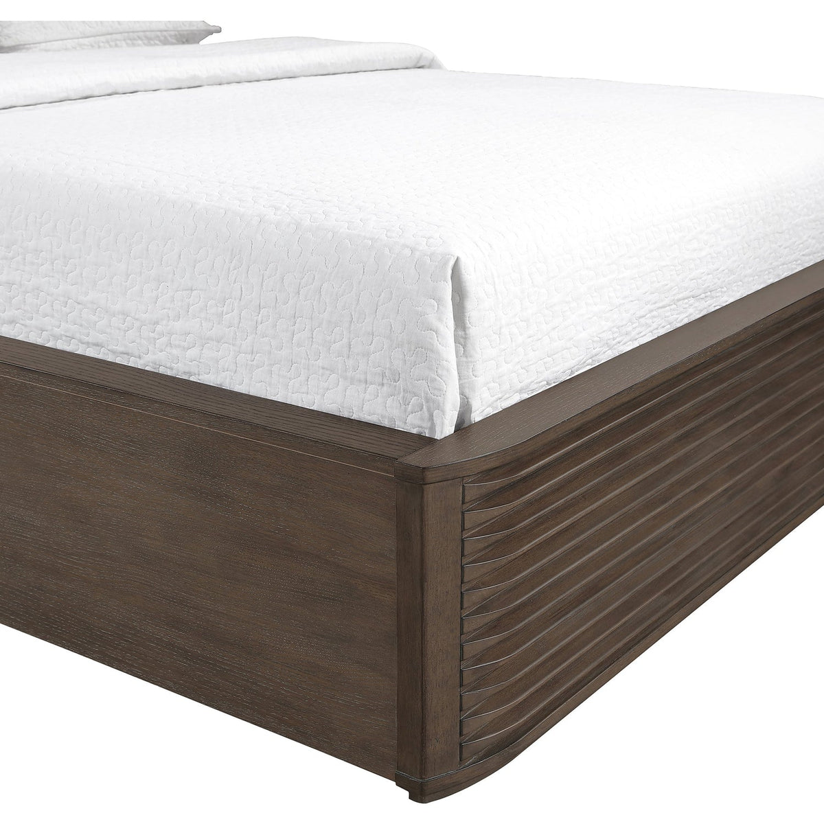 Morino Browninterwoven Fabric Upholstered Bed