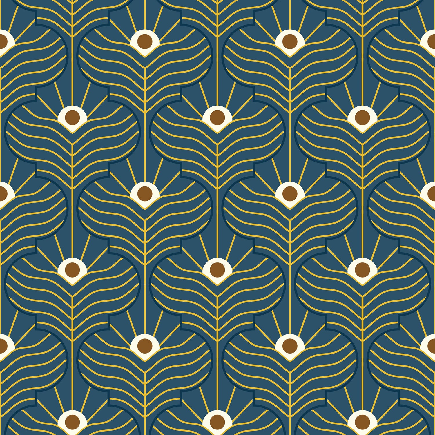 Mitchell Black Moroccan Peacock Wallpaper