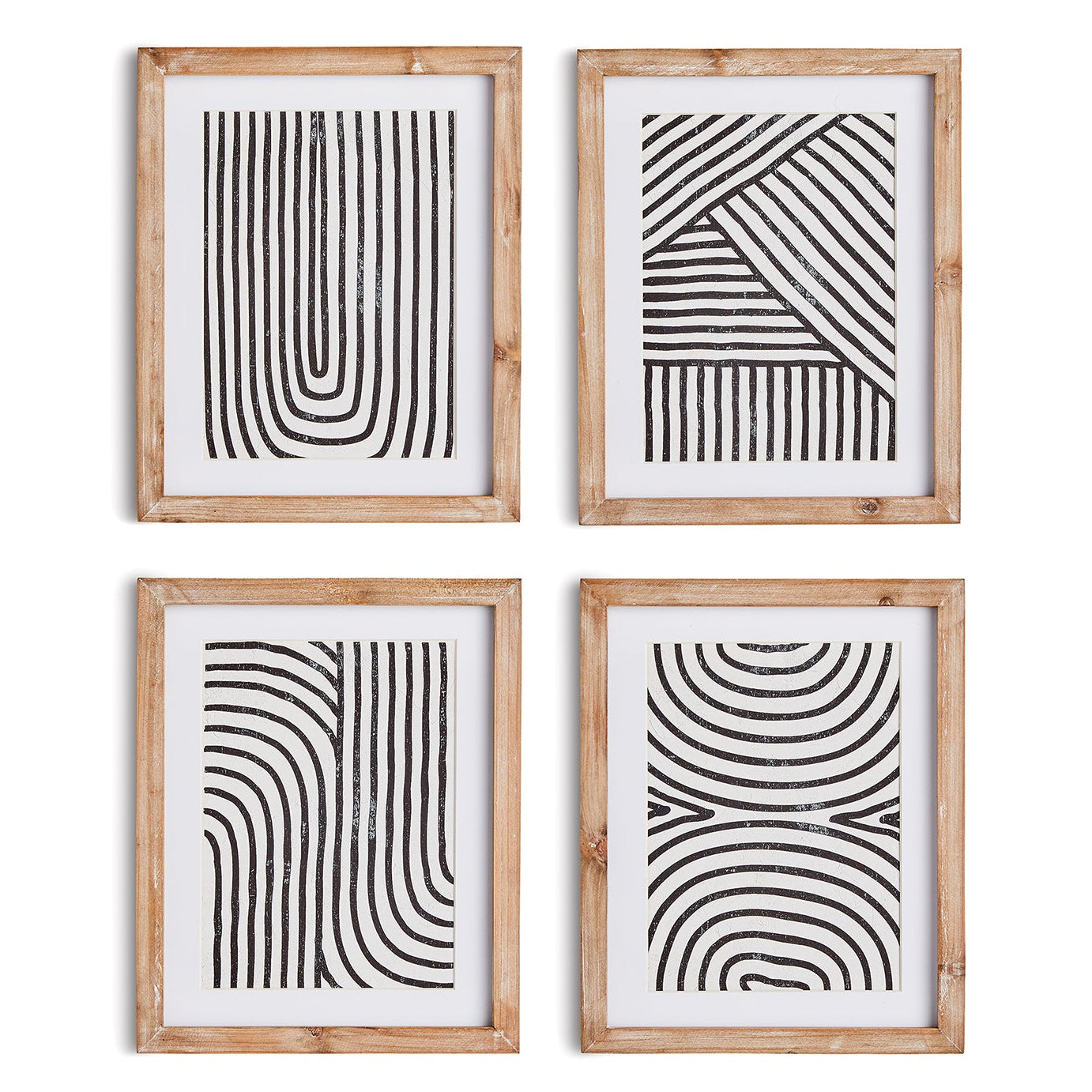 Achromatic Linear Petite Print Set of 4