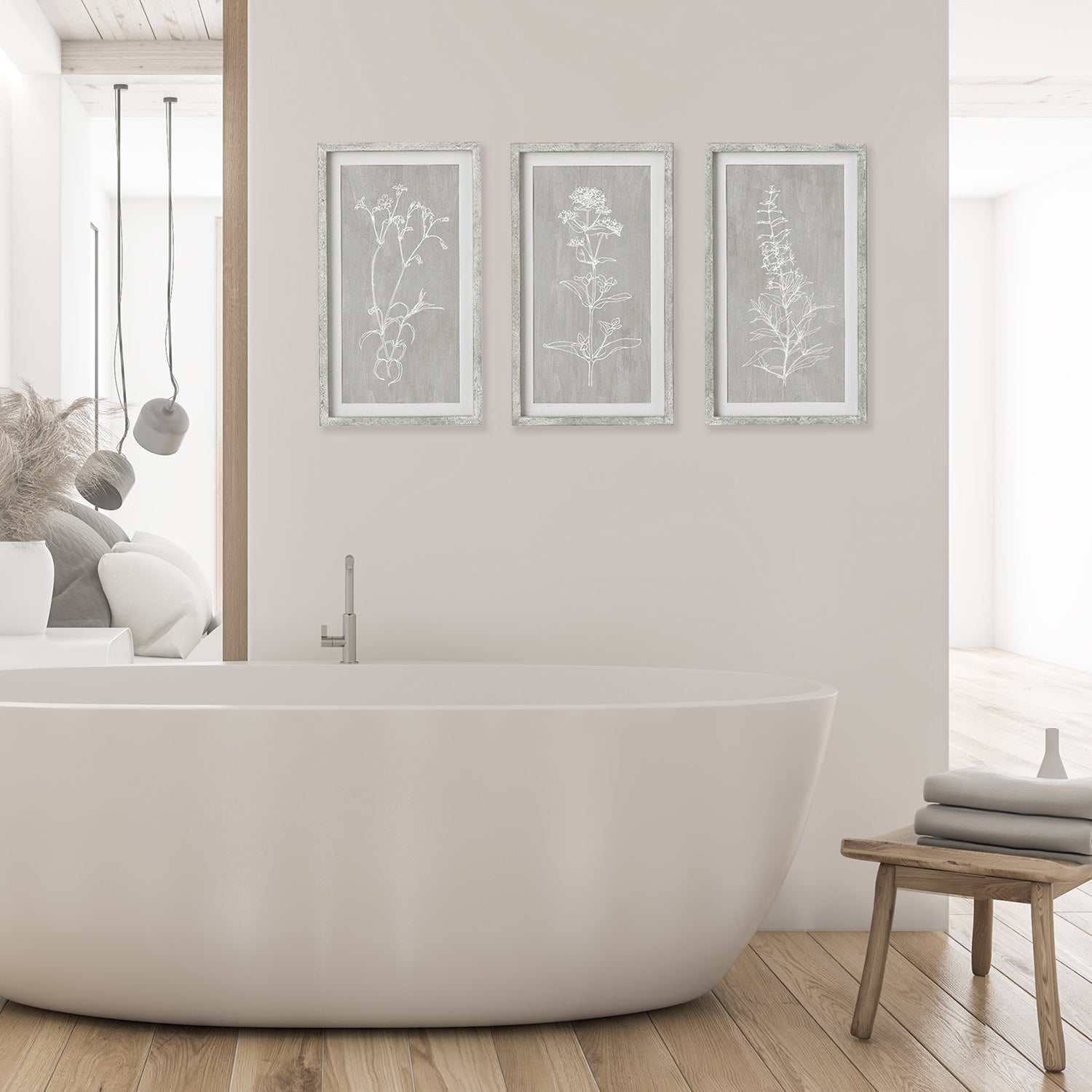 Sketched Botanical Wall Art Set of 3