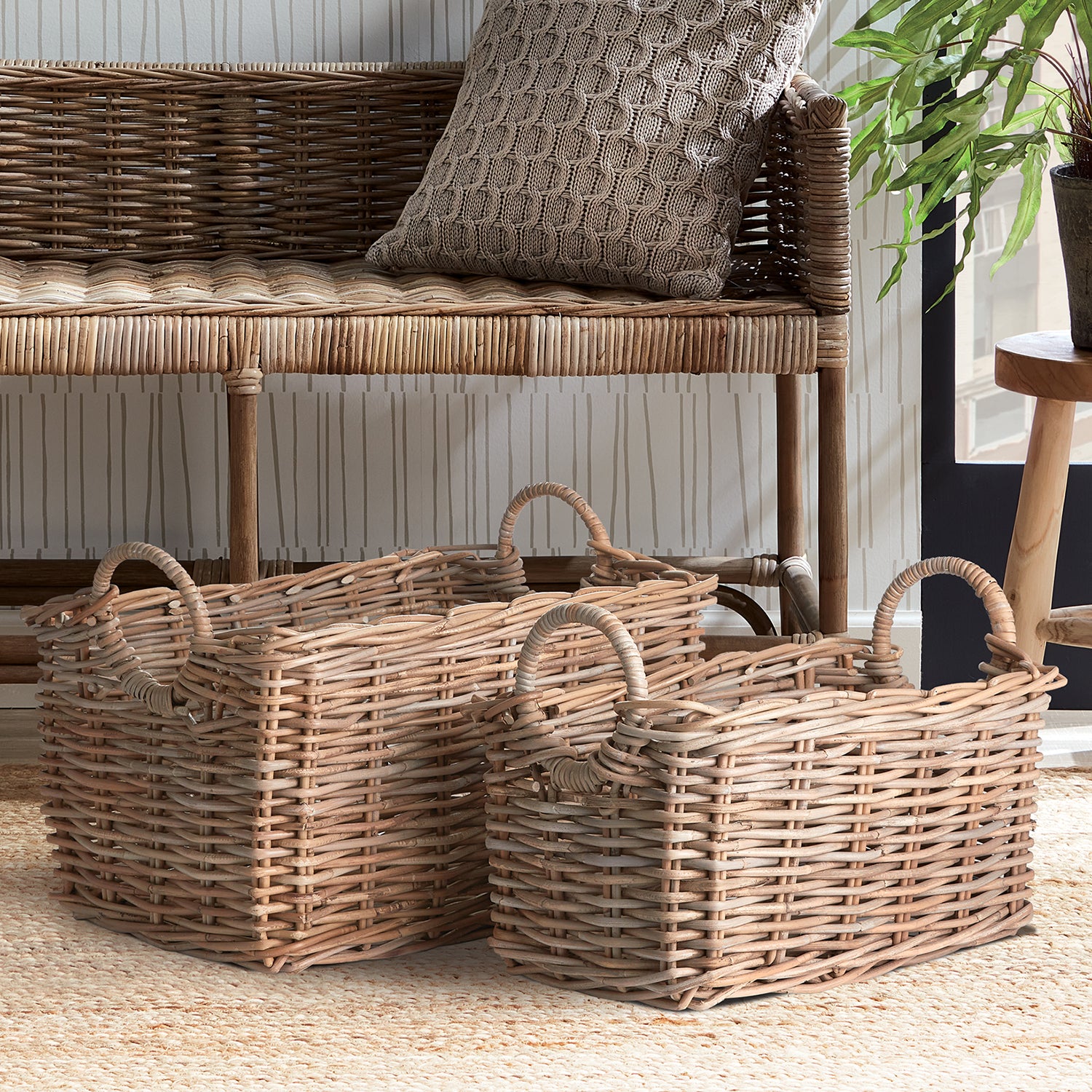 Normandy Halo Rectangular Basket Set of 2