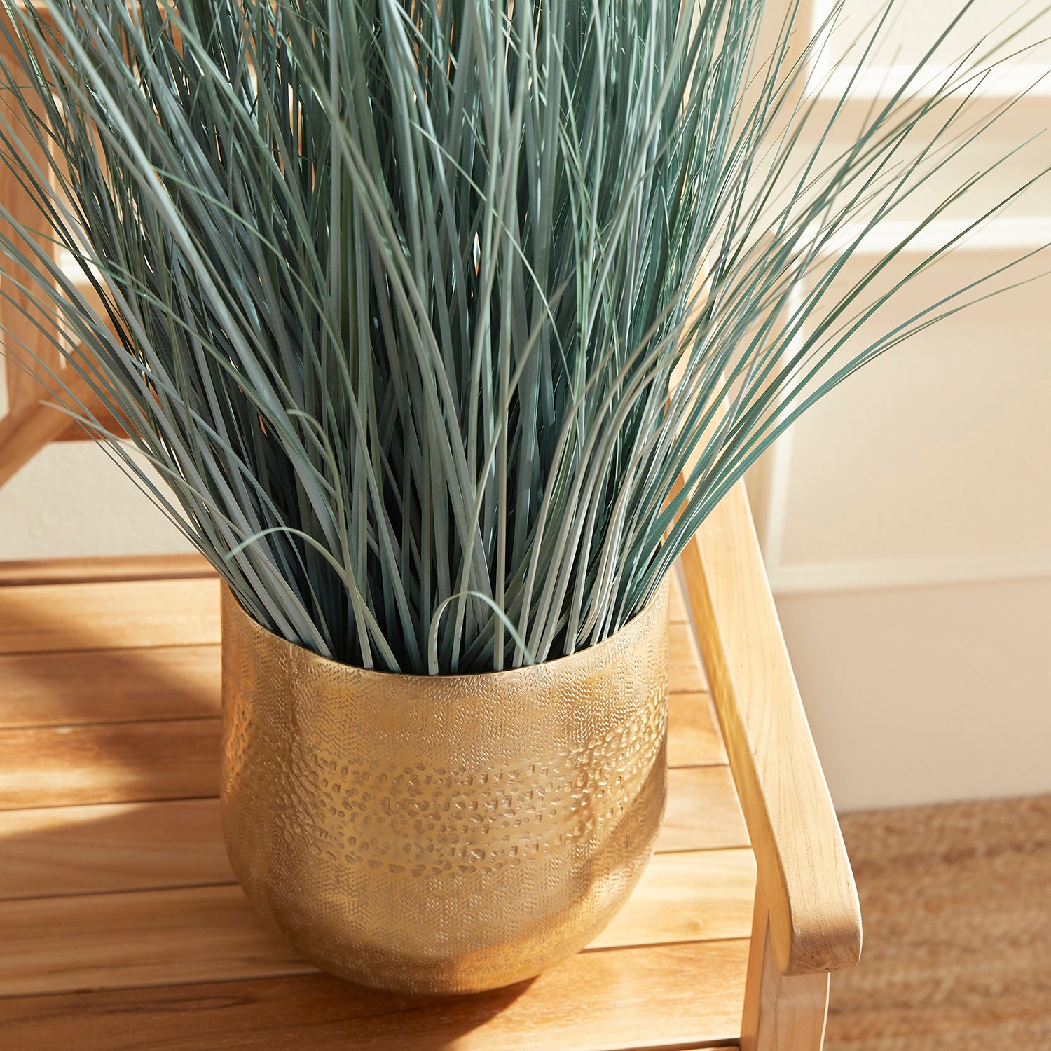 Blue Oat Grass Drop-In Faux Plant