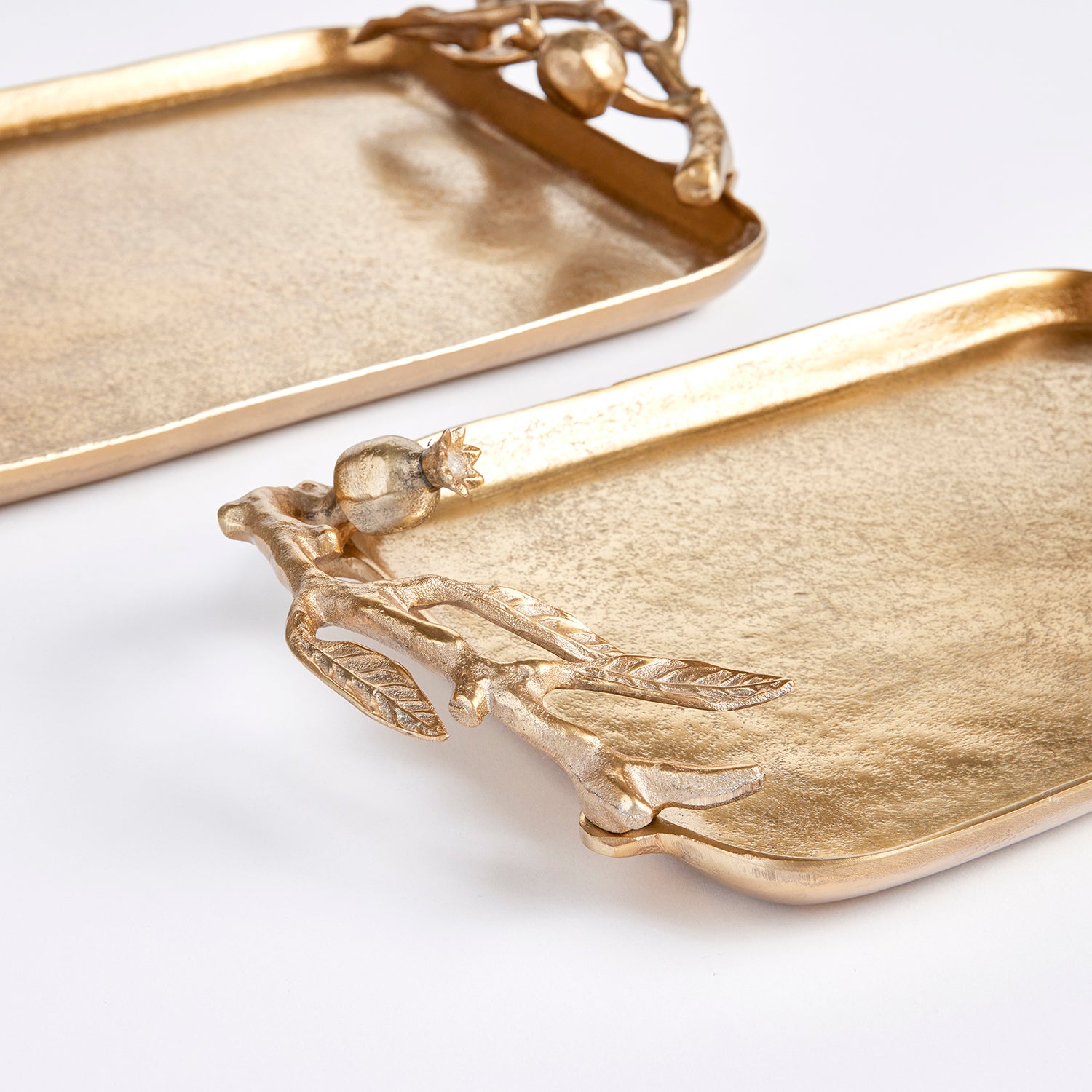 Pomegranate Branch Decorative Tray Set of 2