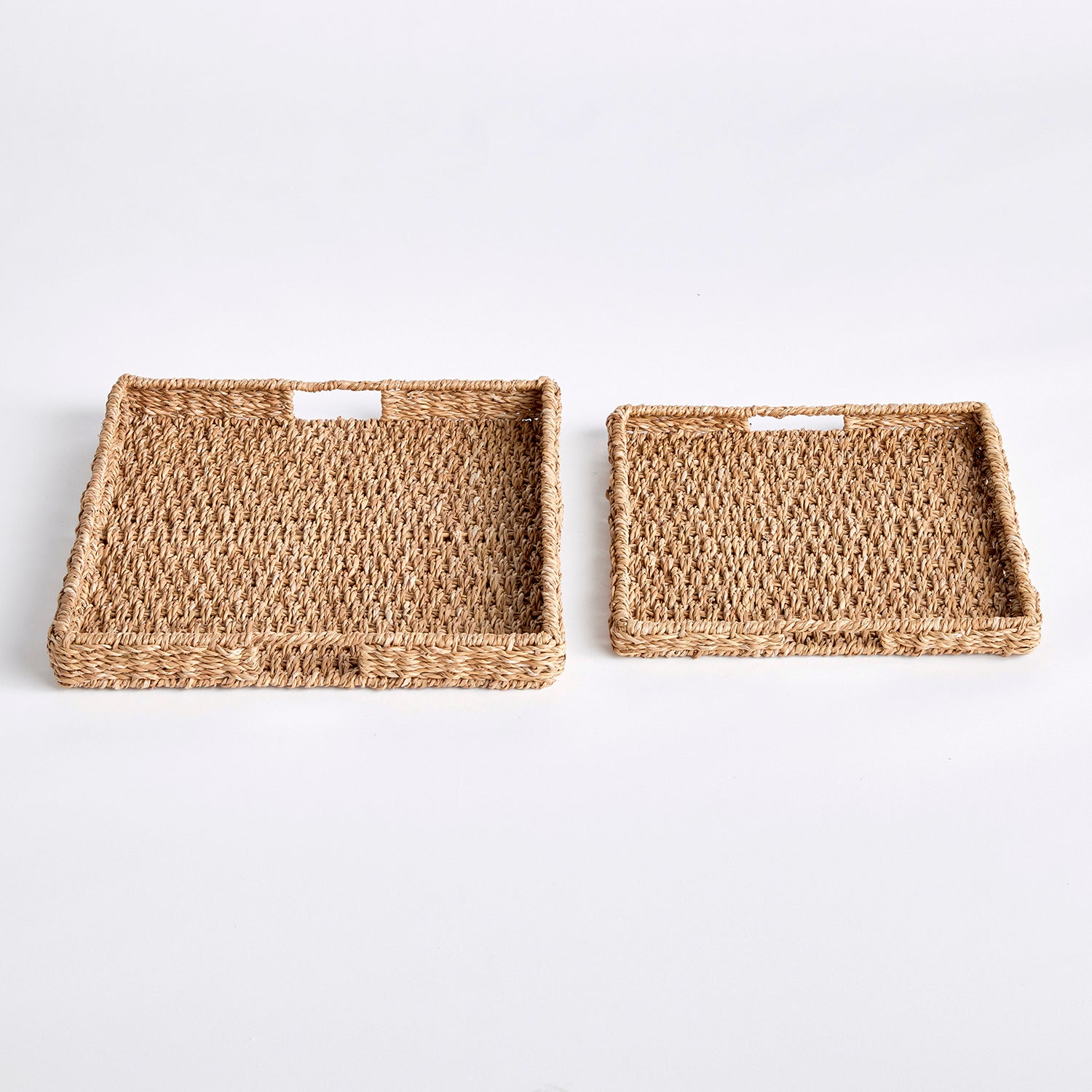 Seagrass Rectangular Tray Set of 2