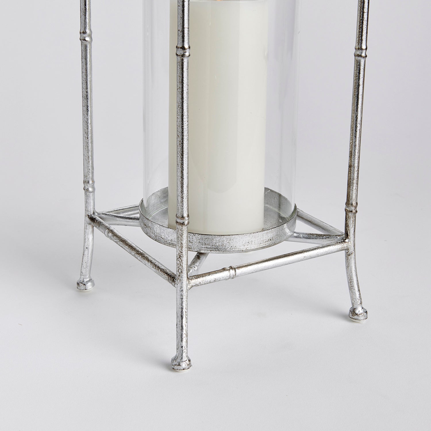 Daphne Silver Candle Lantern