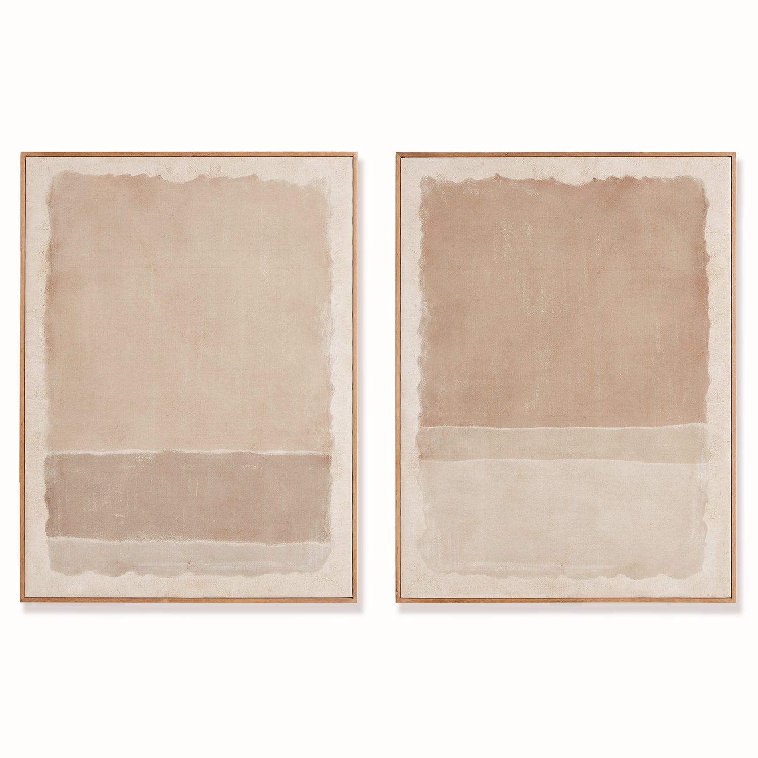 Composition In Taupe Giclees Framed Art Set of 2